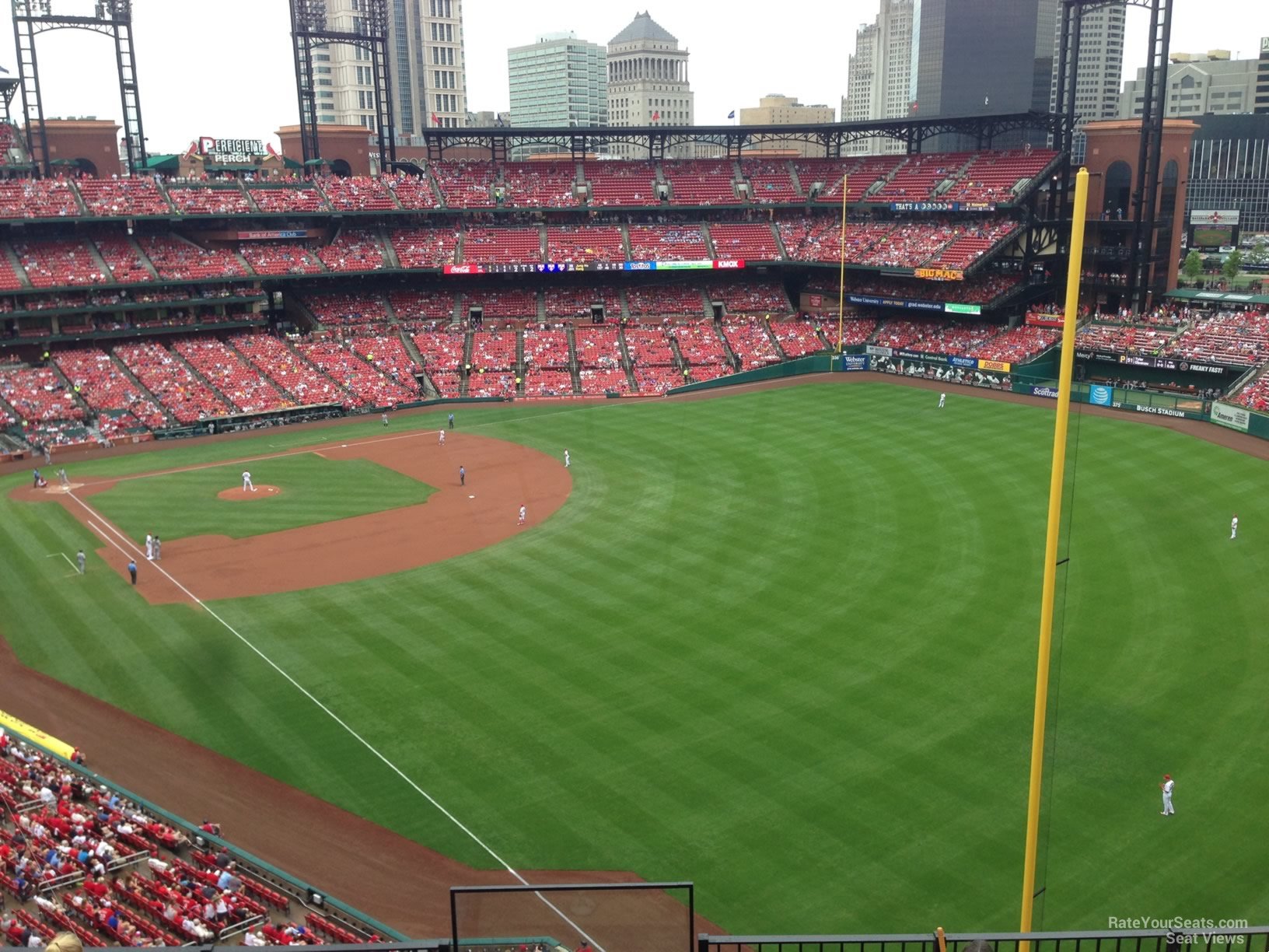 section 331, row 6 seat view  - busch stadium
