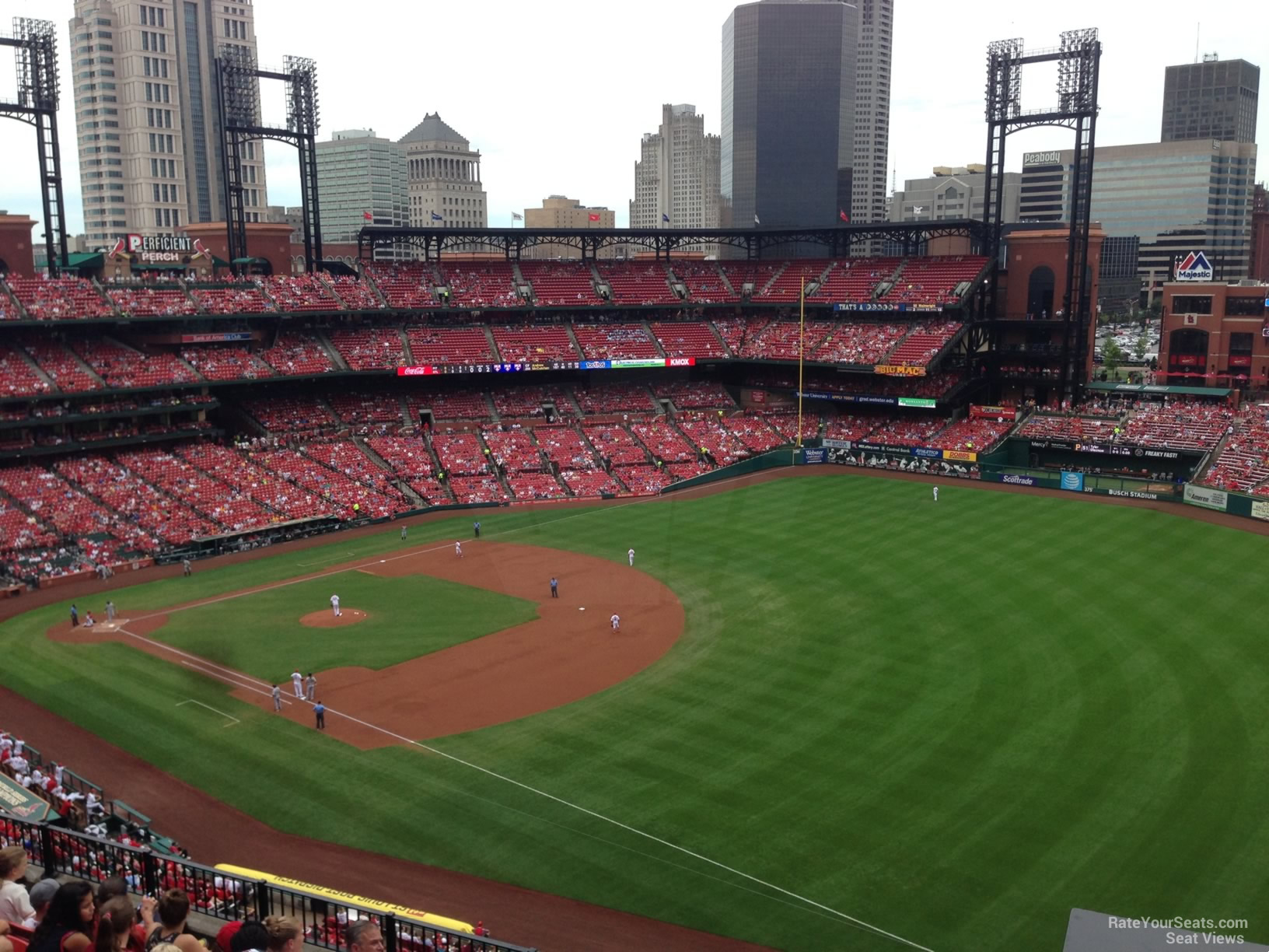 section 334, row 6 seat view  for baseball - busch stadium