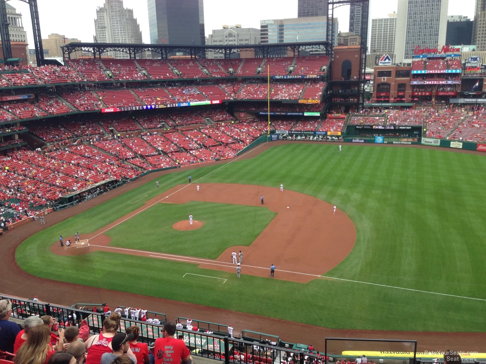 section 341, row 6 seat view  for baseball - busch stadium