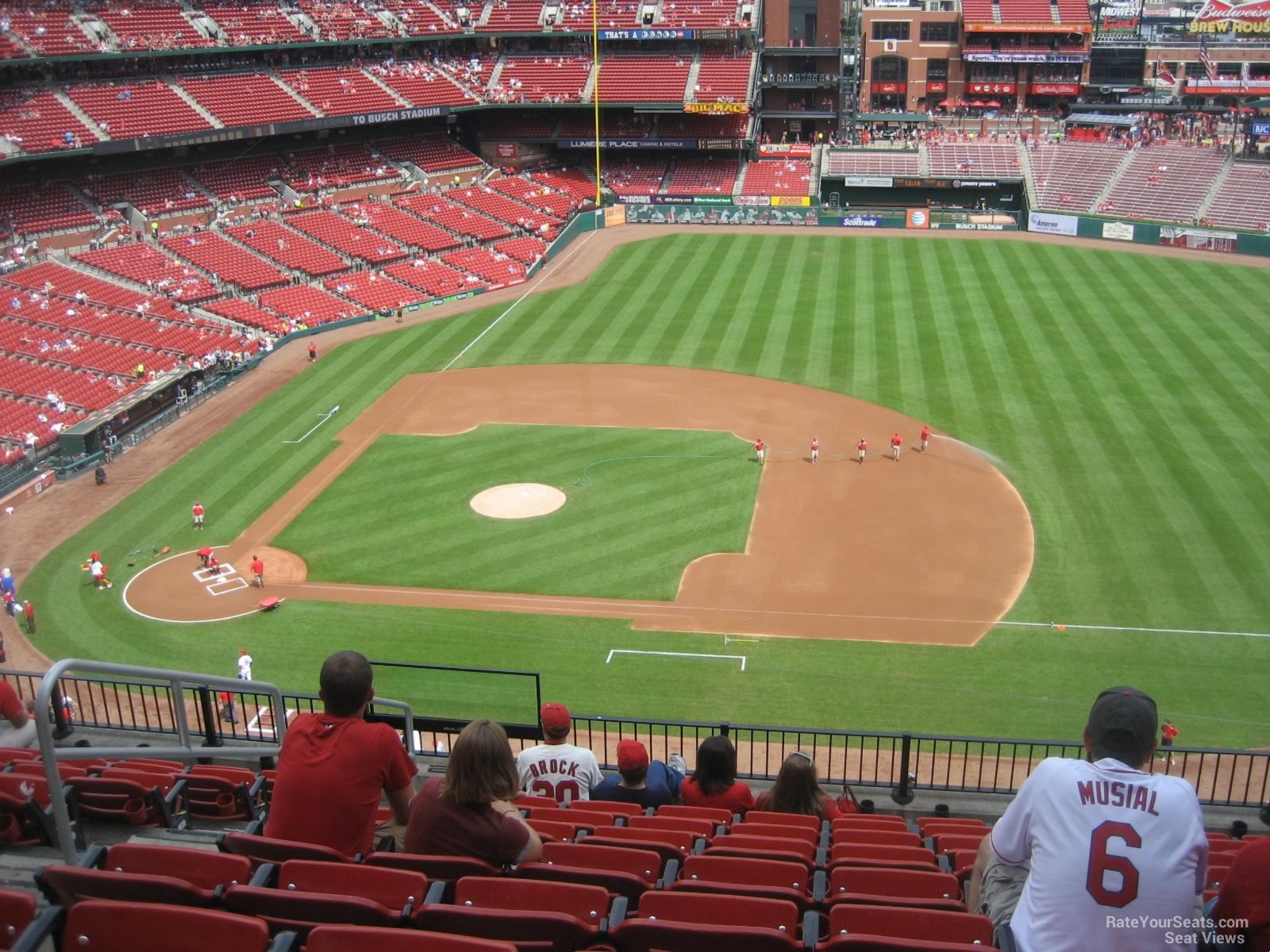section 342, row 9 seat view  for baseball - busch stadium