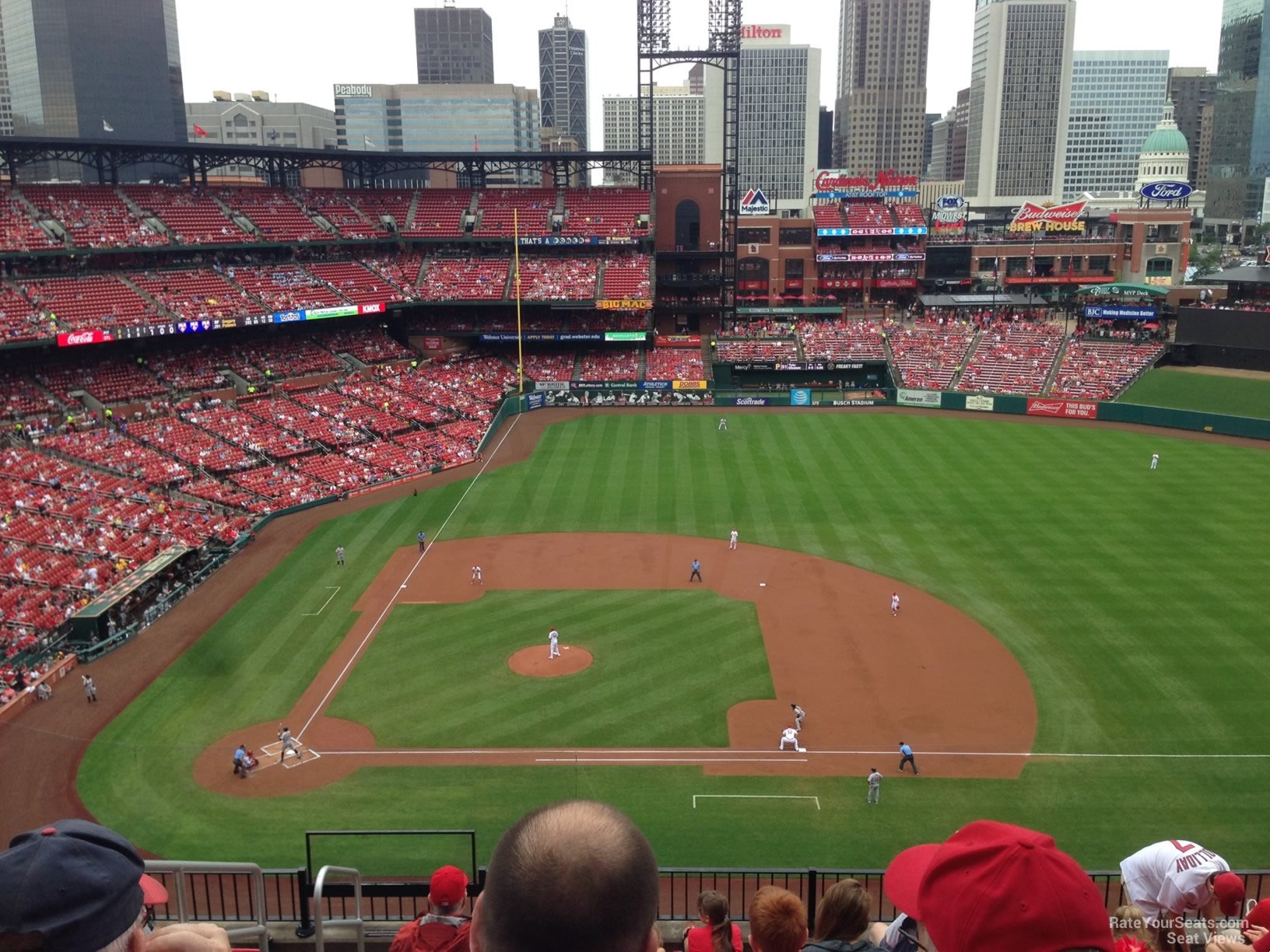 section 344, row 9 seat view  for baseball - busch stadium