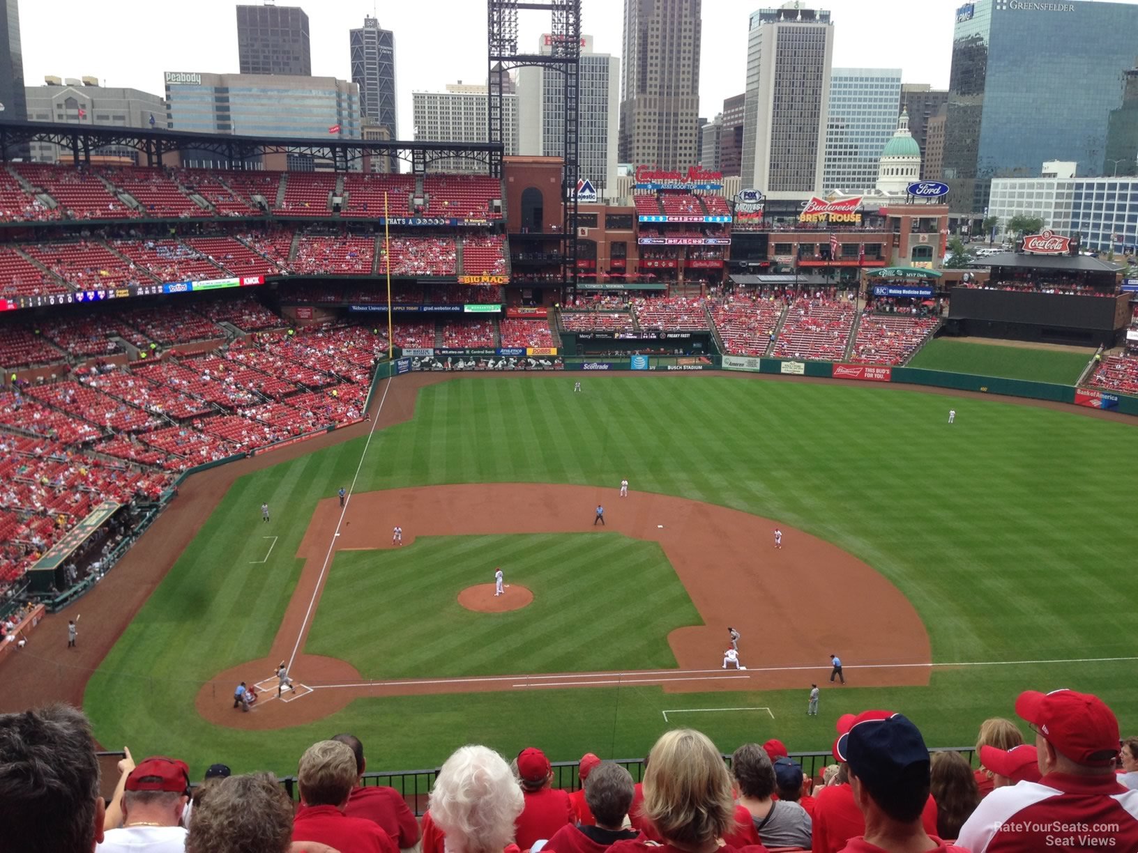 section 345, row 9 seat view  - busch stadium