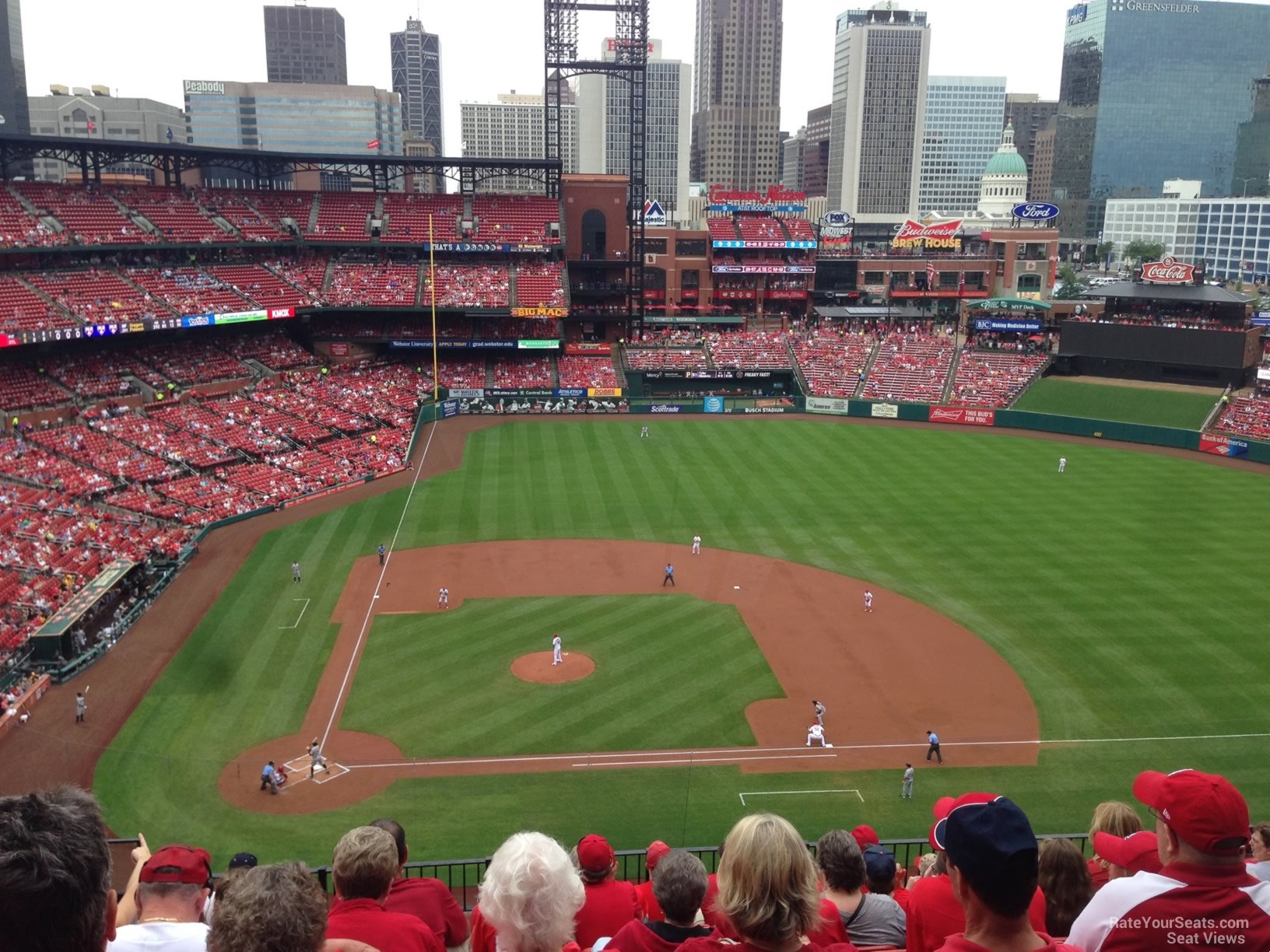 section 345, row 9 seat view  for baseball - busch stadium