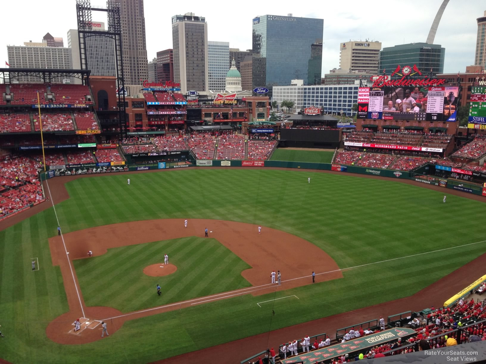 section 347, row 6 seat view  - busch stadium