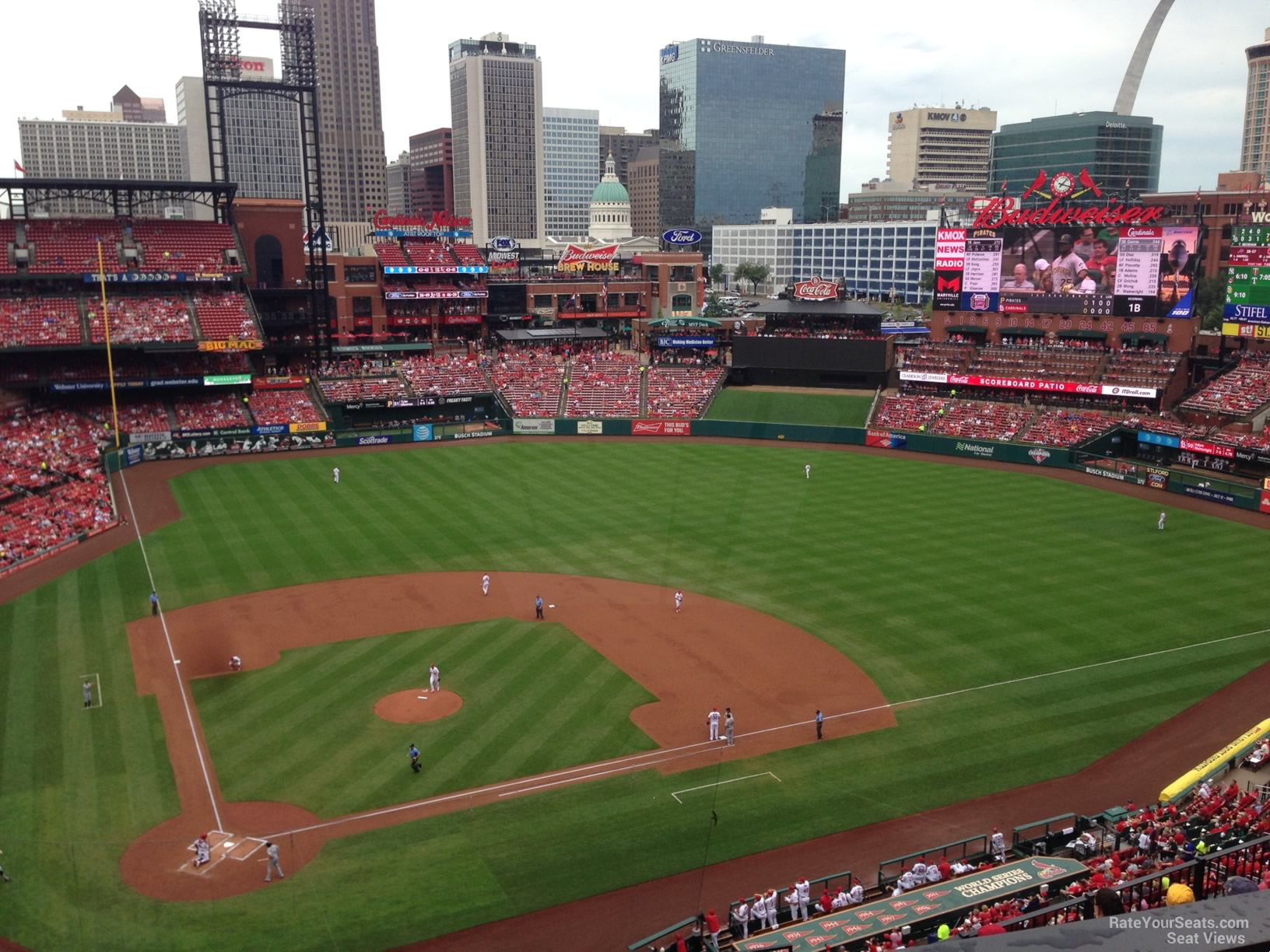 section 347, row 6 seat view  for baseball - busch stadium