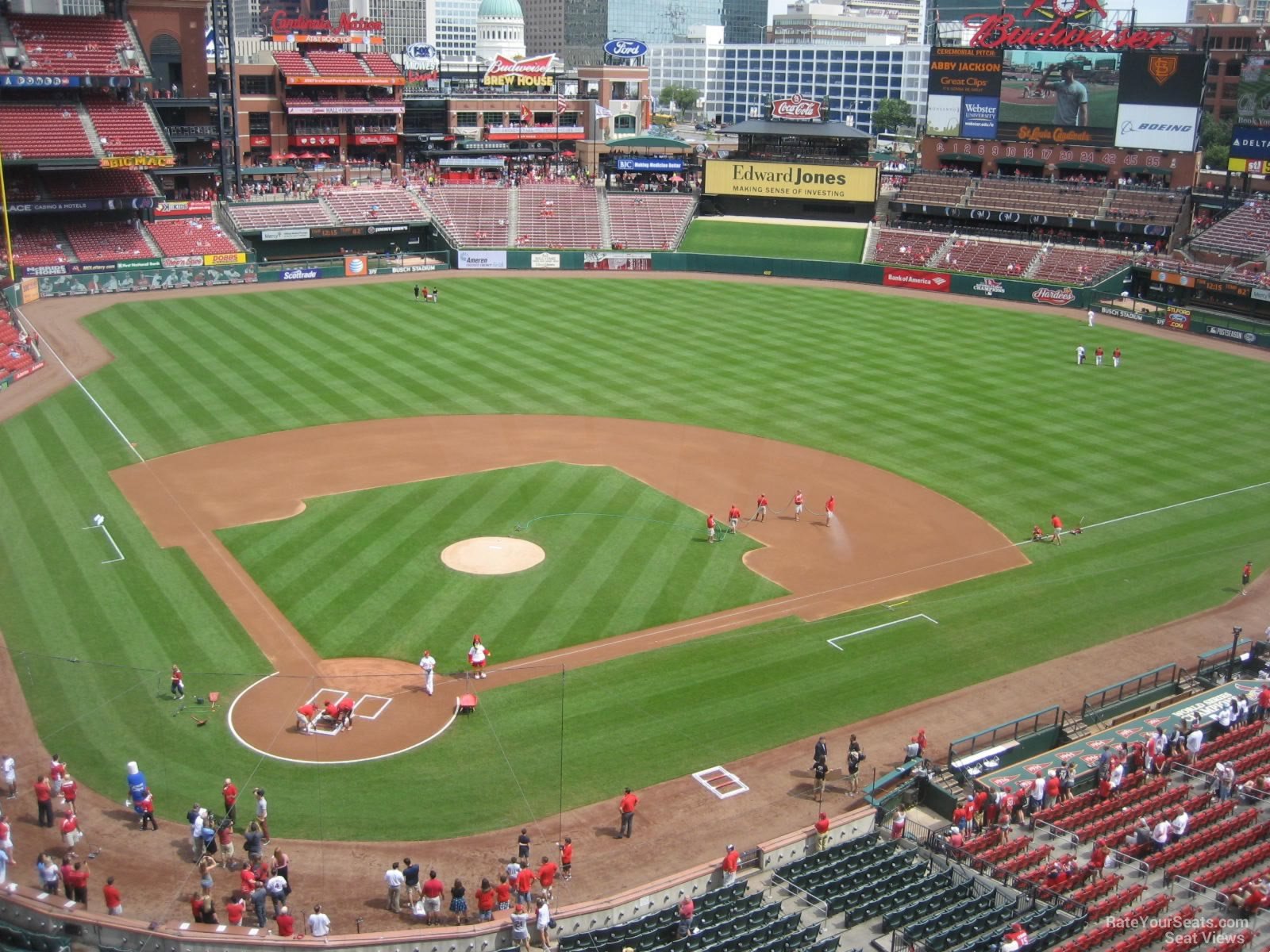 section 348, row 3 seat view  for baseball - busch stadium