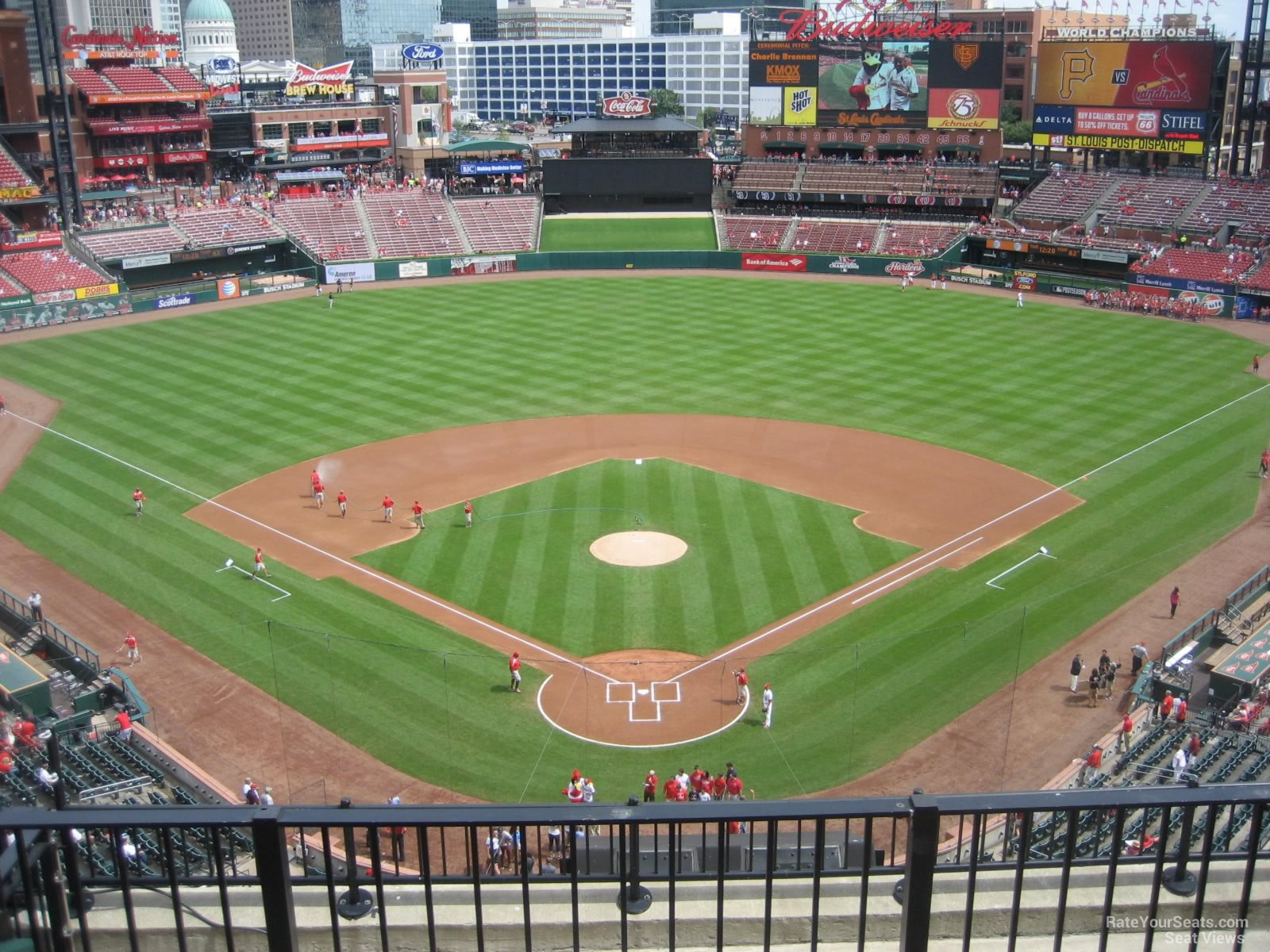 section 350, row 3 seat view  for baseball - busch stadium