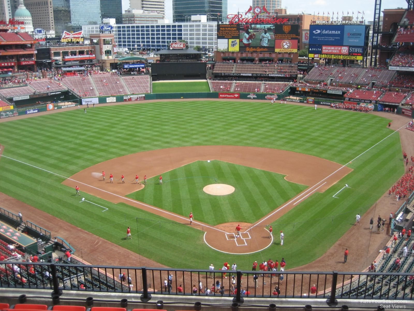section 351, row 3 seat view  for baseball - busch stadium
