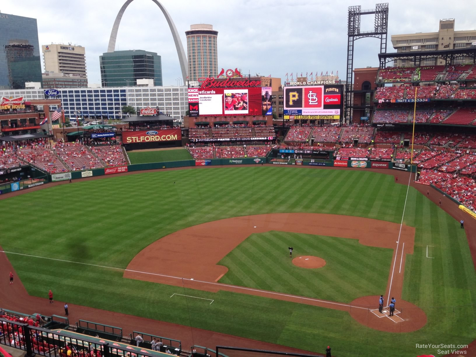 section 354, row 4 seat view  for baseball - busch stadium