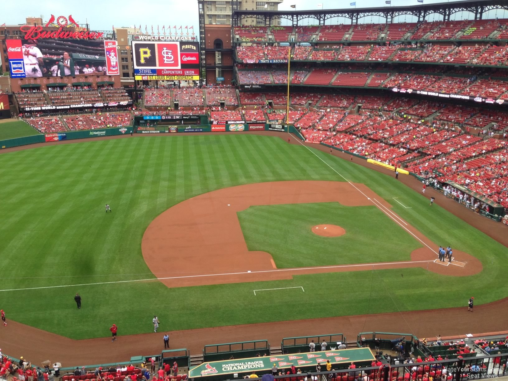 section 357, row 6 seat view  for baseball - busch stadium
