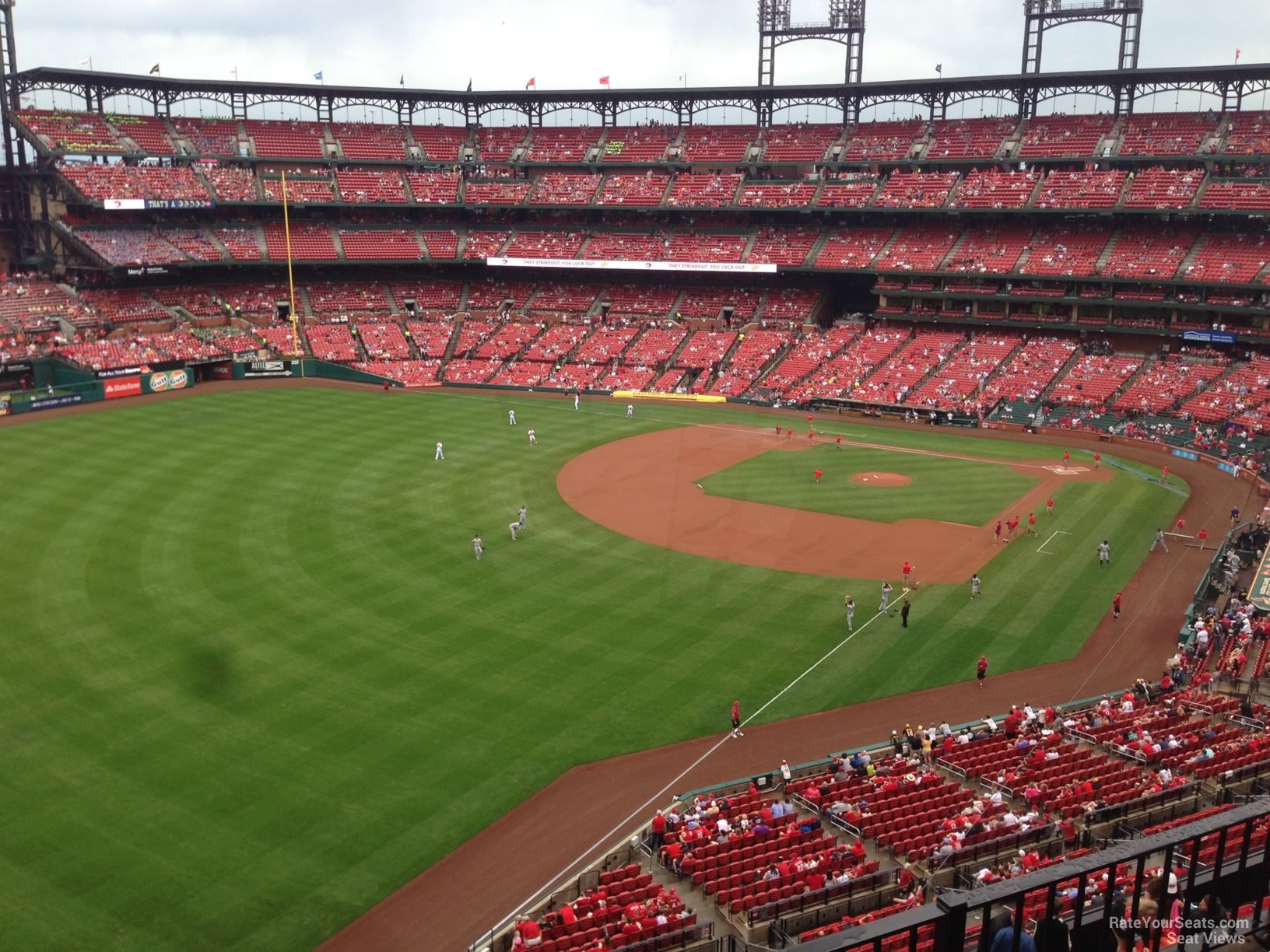 section 368, row 3 seat view  for baseball - busch stadium