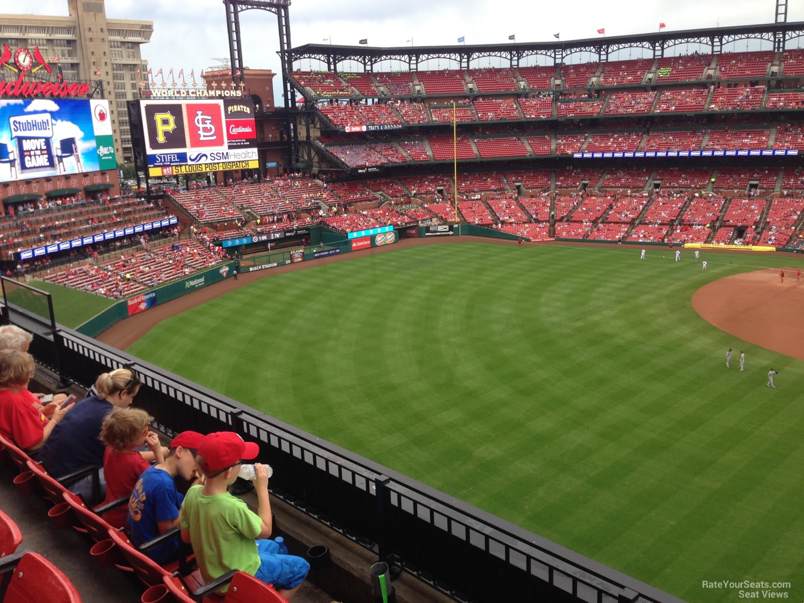 busch stadium section 371 rateyourseats com busch seating chart