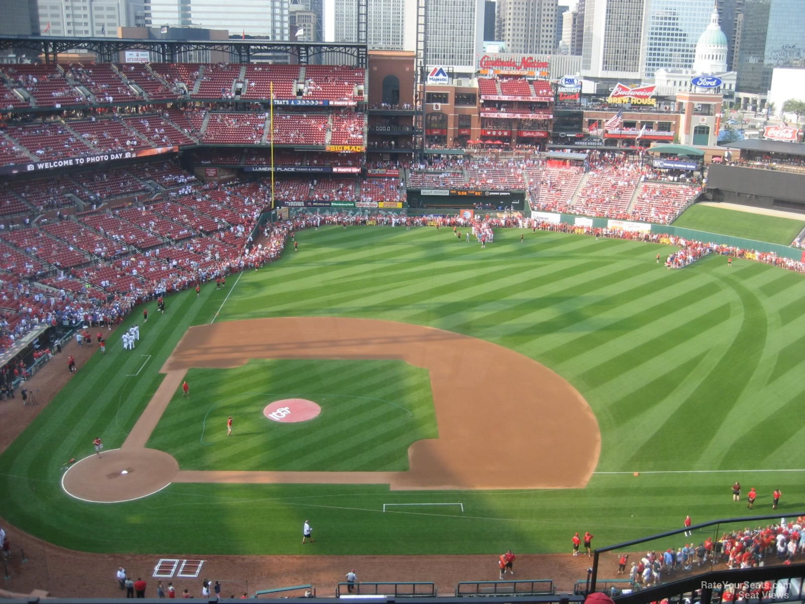 section 445, row 7 seat view  for baseball - busch stadium