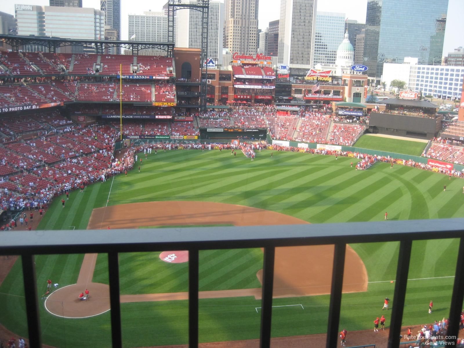 section 446, row 1 seat view  for baseball - busch stadium