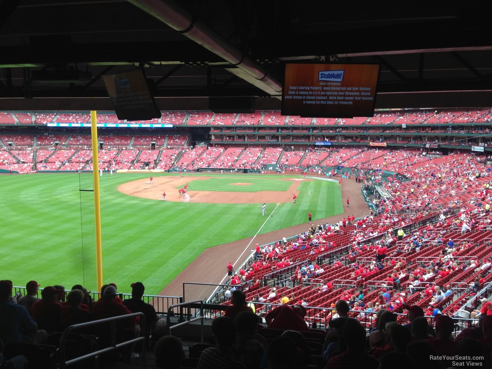 703 club a, row 10 seat view  for baseball - busch stadium