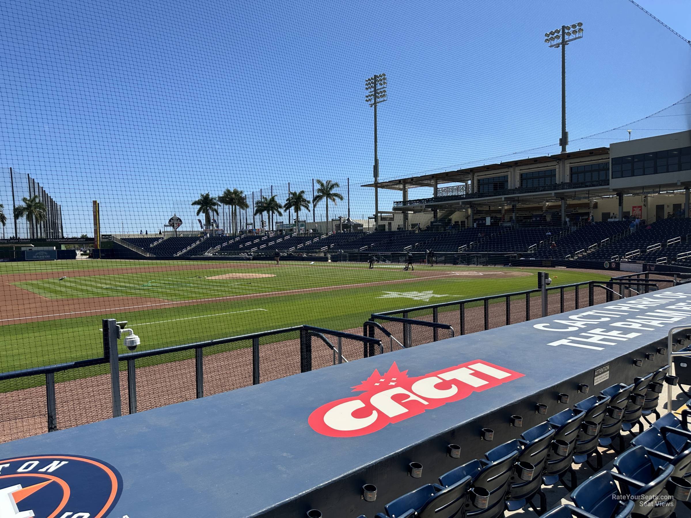 view from section 103 row j seat view - cacti park of the palm beaches