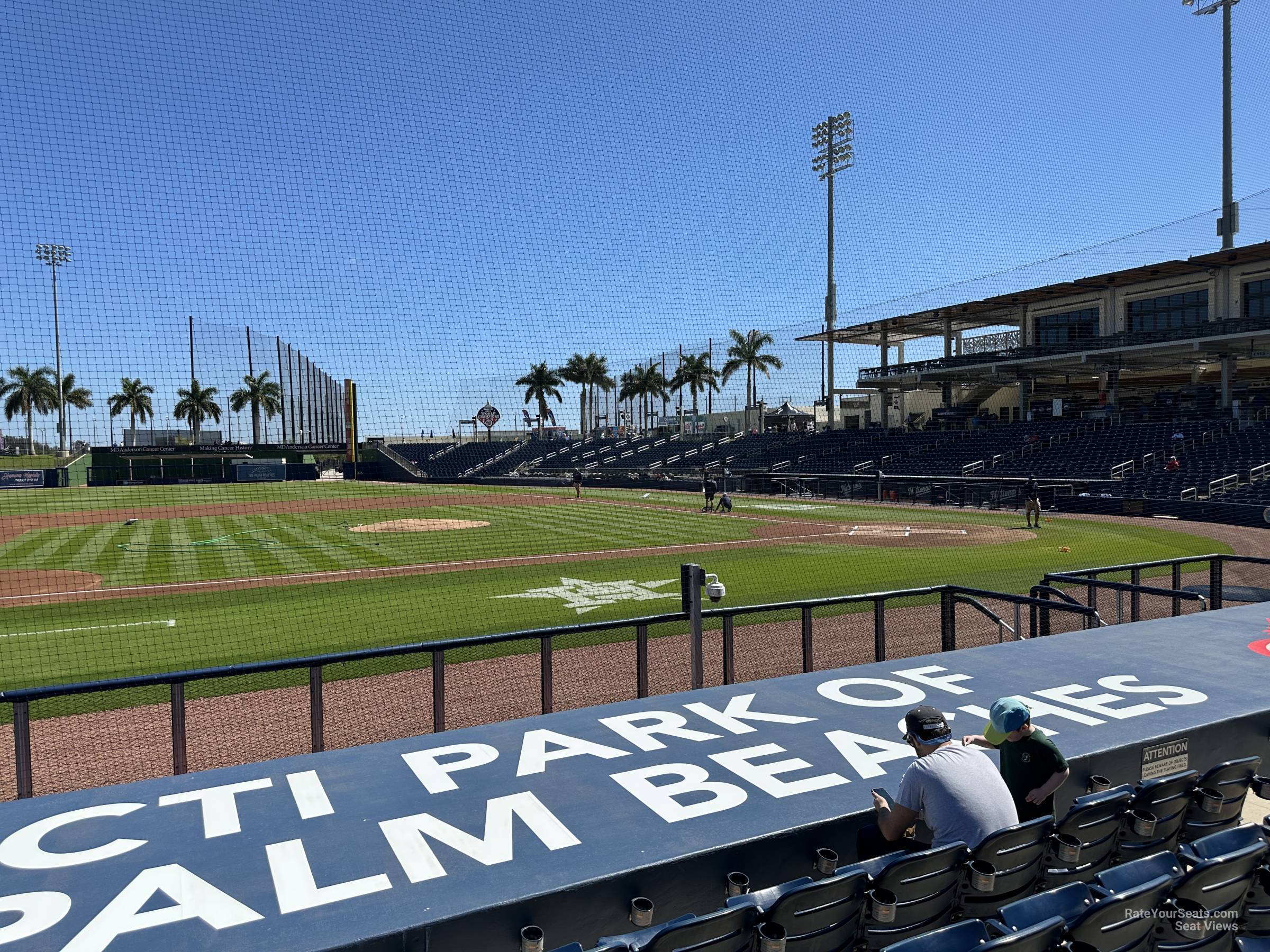 view from section 104 row j seat view - cacti park of the palm beaches