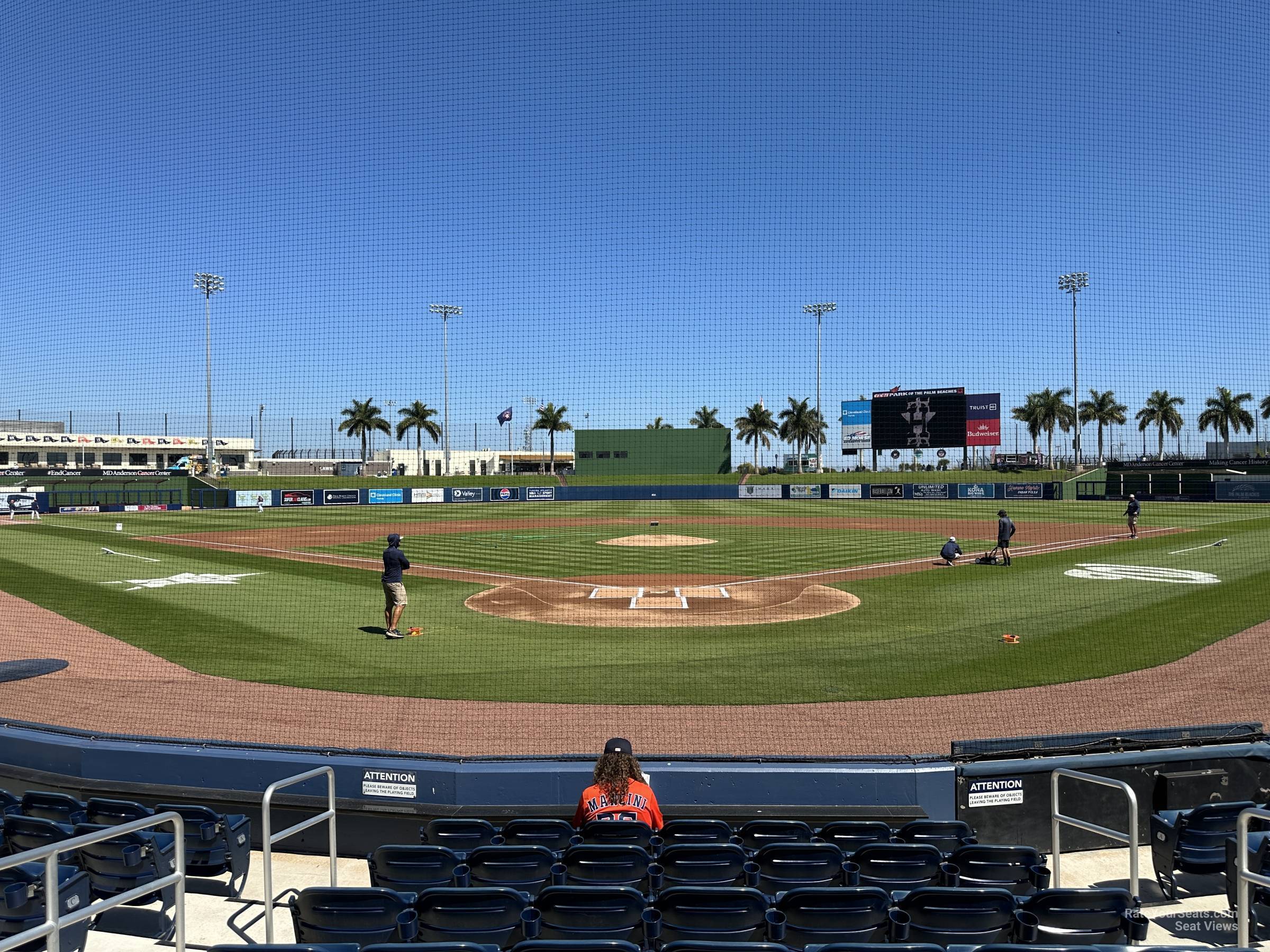 view from home plate box 109 row j seat view - cacti park of the palm beaches