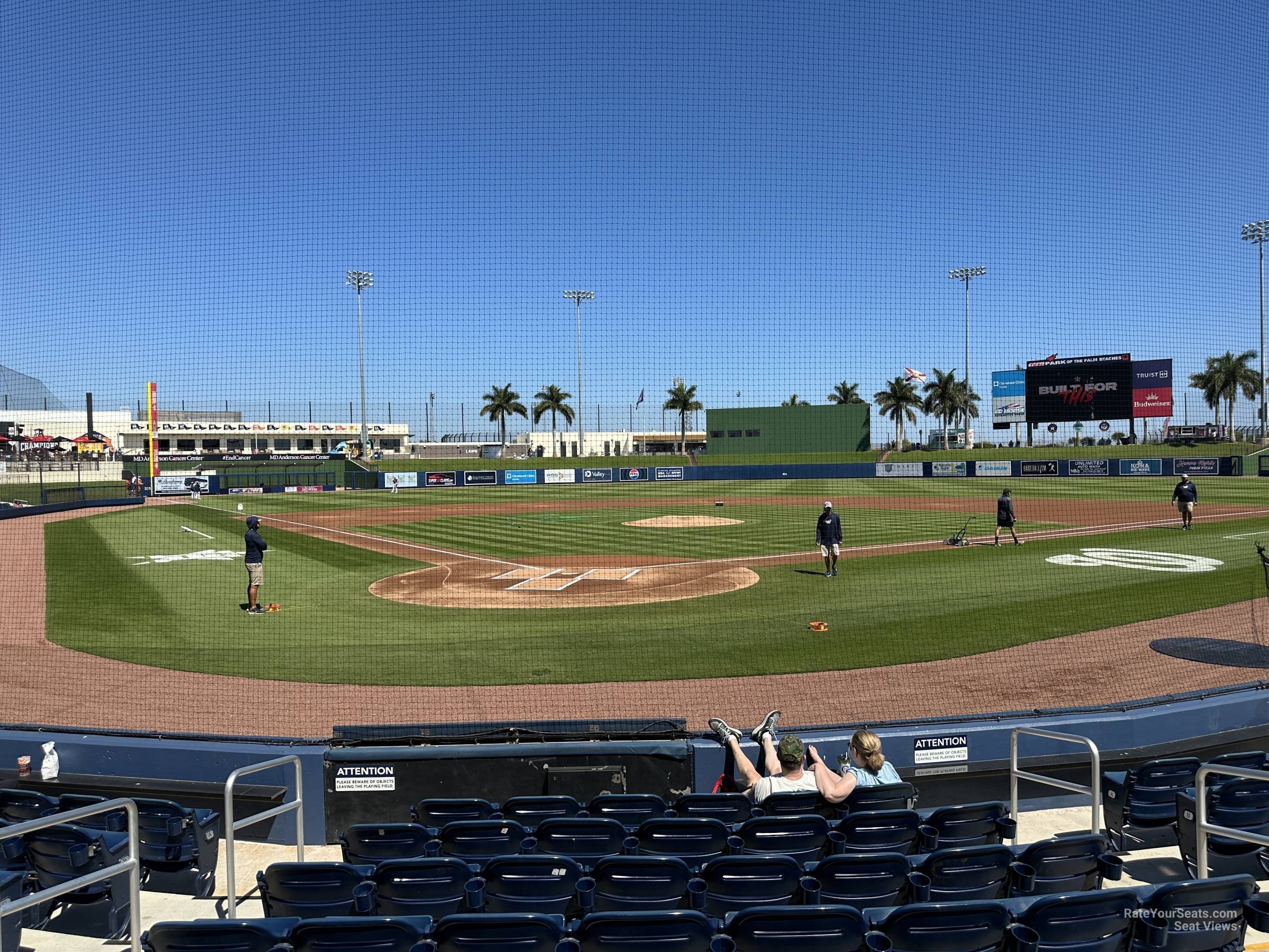 view from home plate box 110 row j seat view - cacti park of the palm beaches
