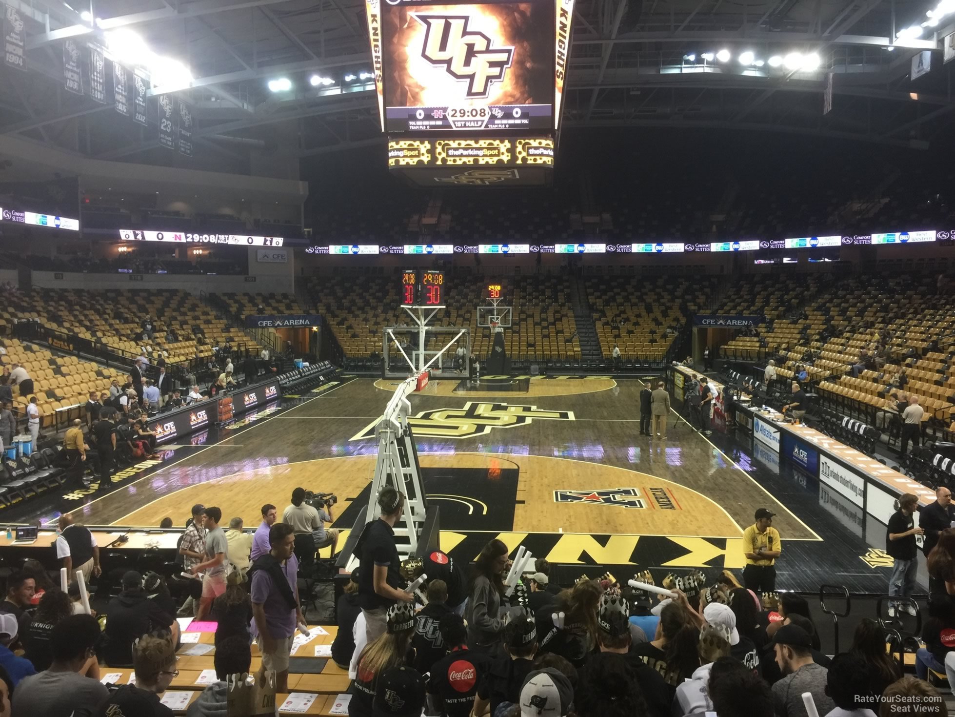 section 110, row m seat view  - addition financial arena