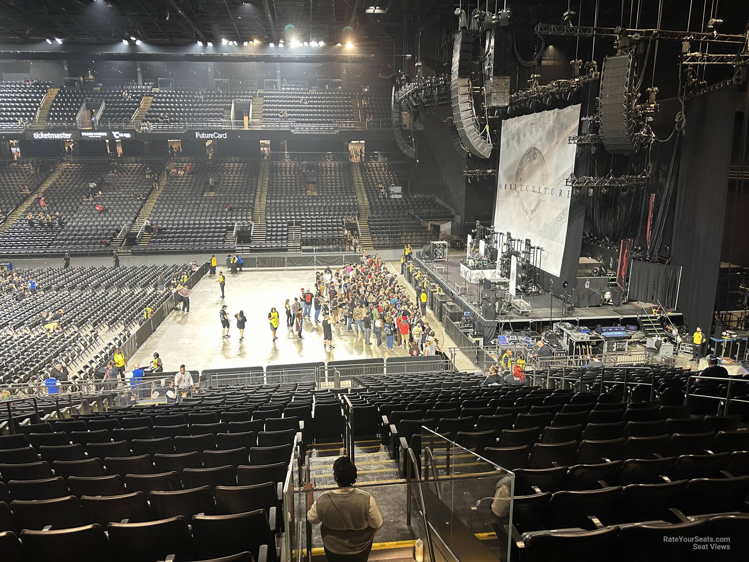 section 102, row x seat view  - cfg bank arena
