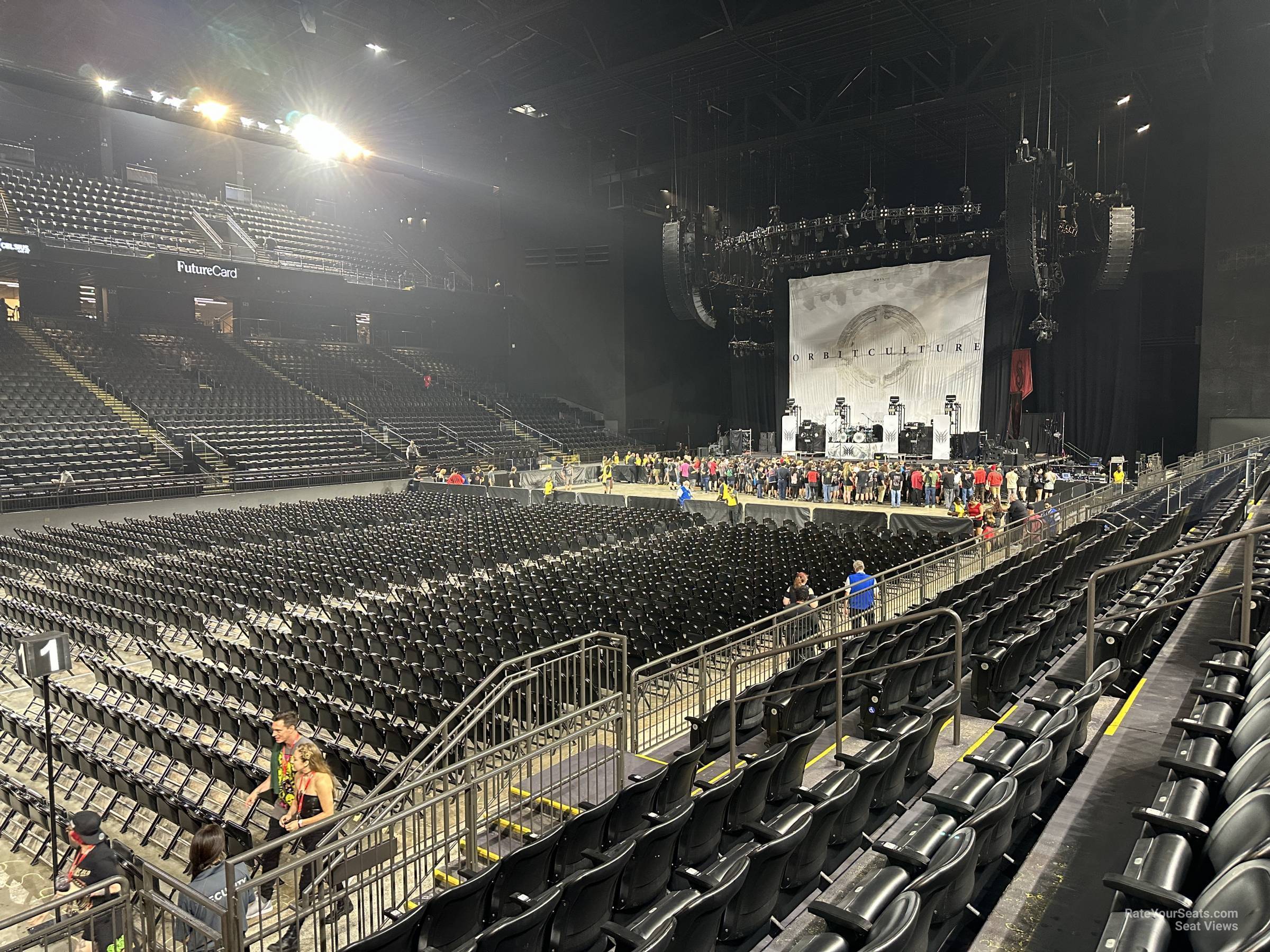 section 105, row g seat view  - cfg bank arena