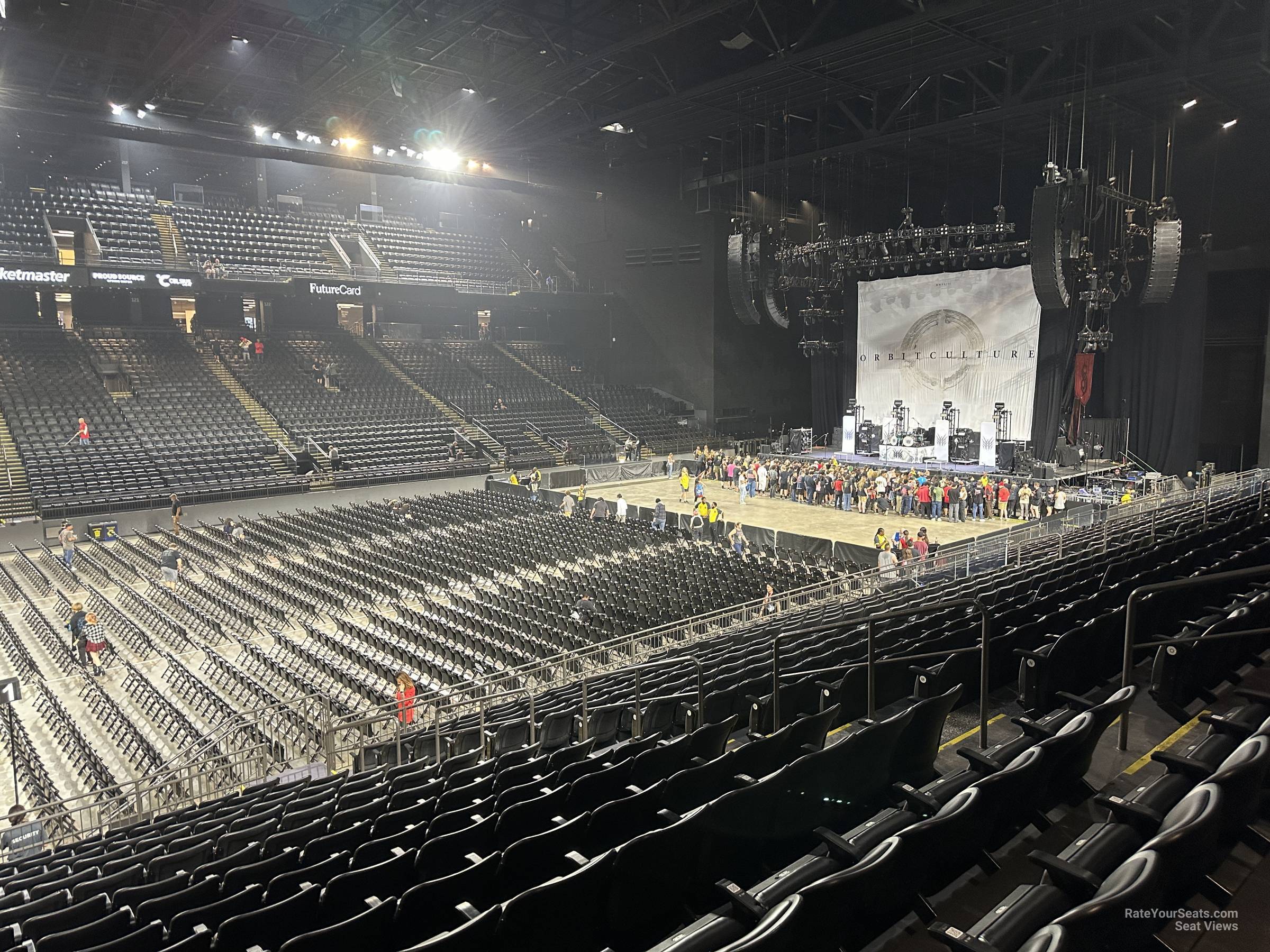 section 105, row q seat view  - cfg bank arena