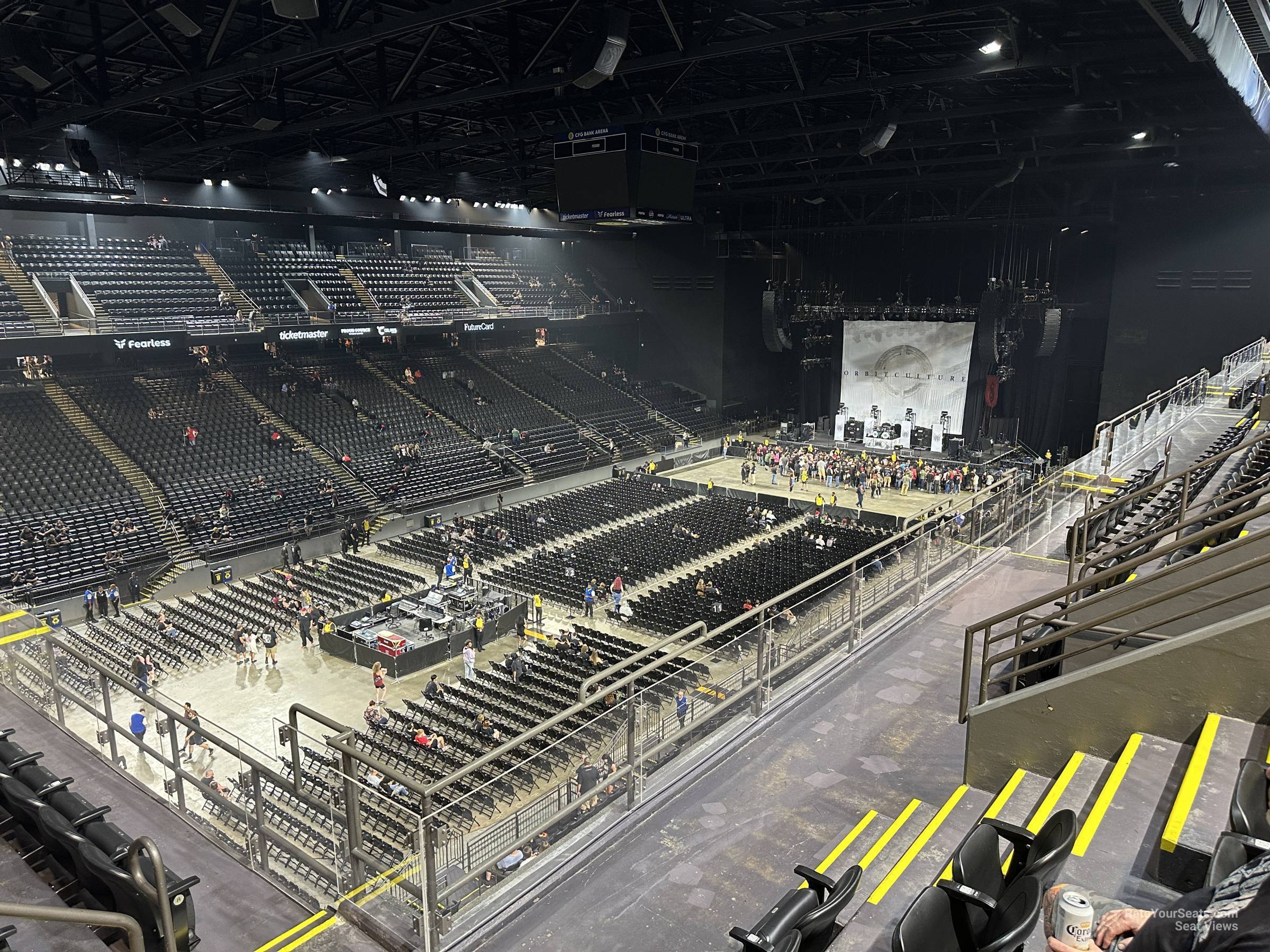 section 207, row e seat view  - cfg bank arena