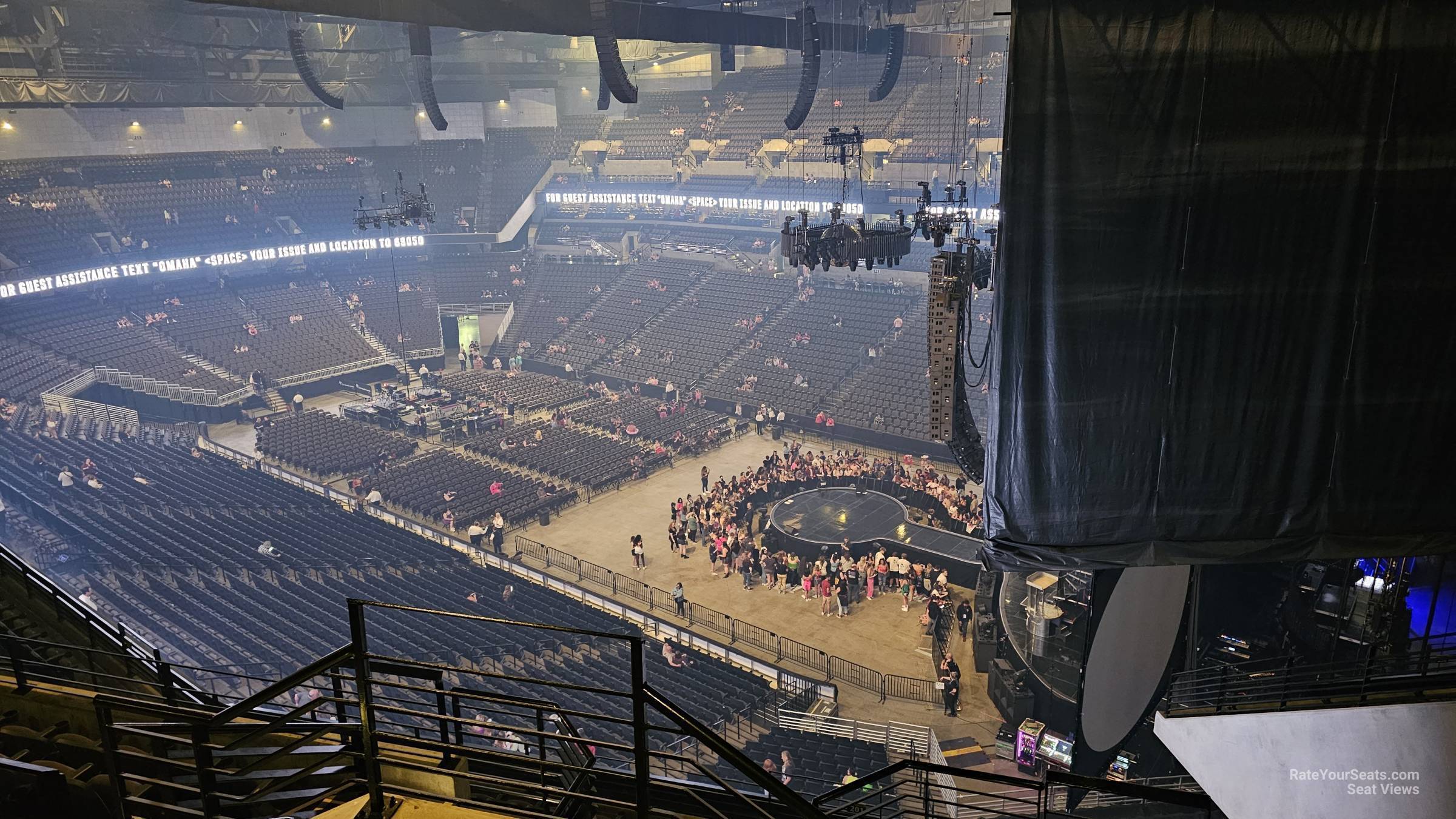 section 201, row g seat view  for concert - chi health center omaha