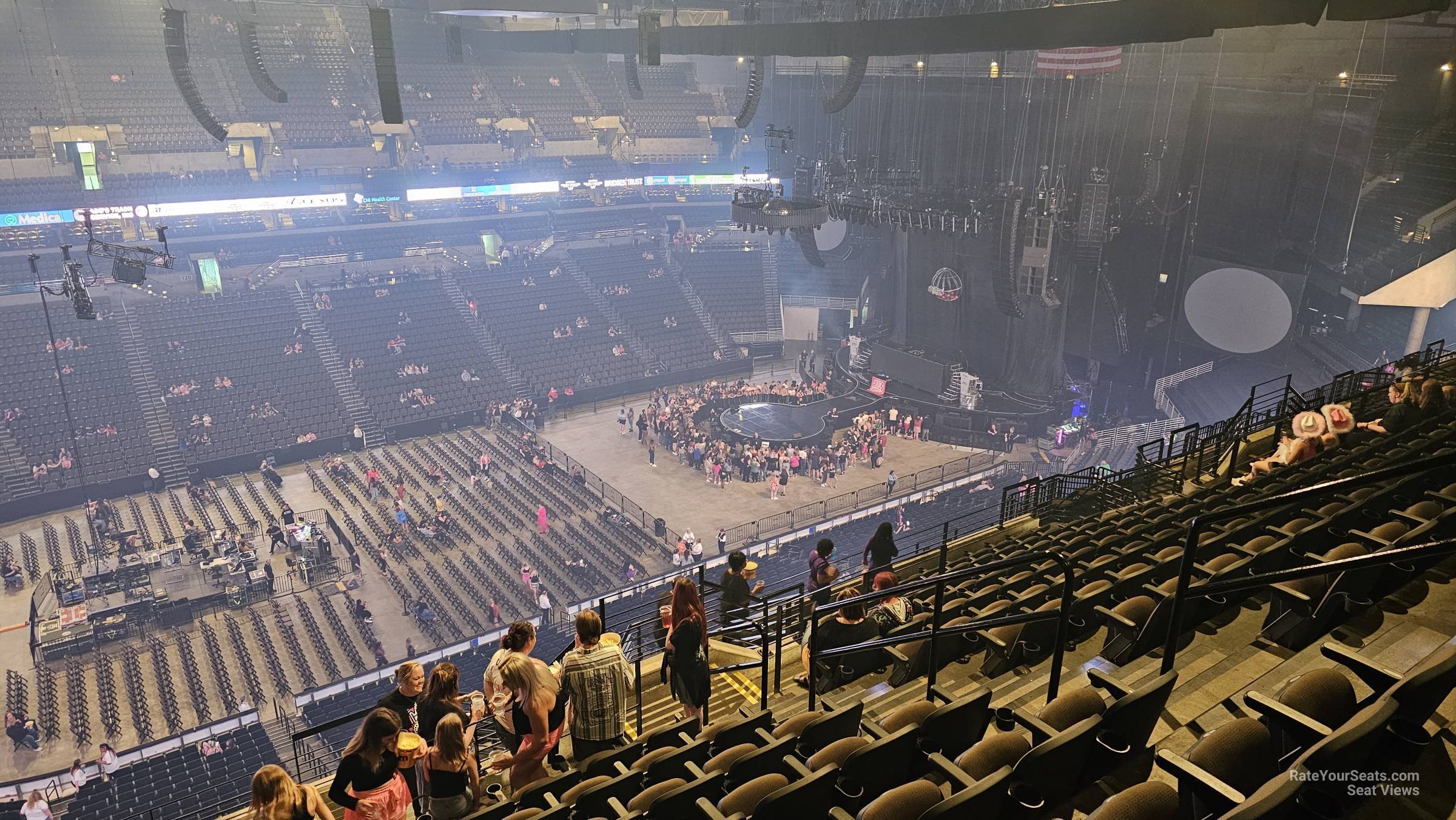 section 207, row m seat view  for concert - chi health center omaha