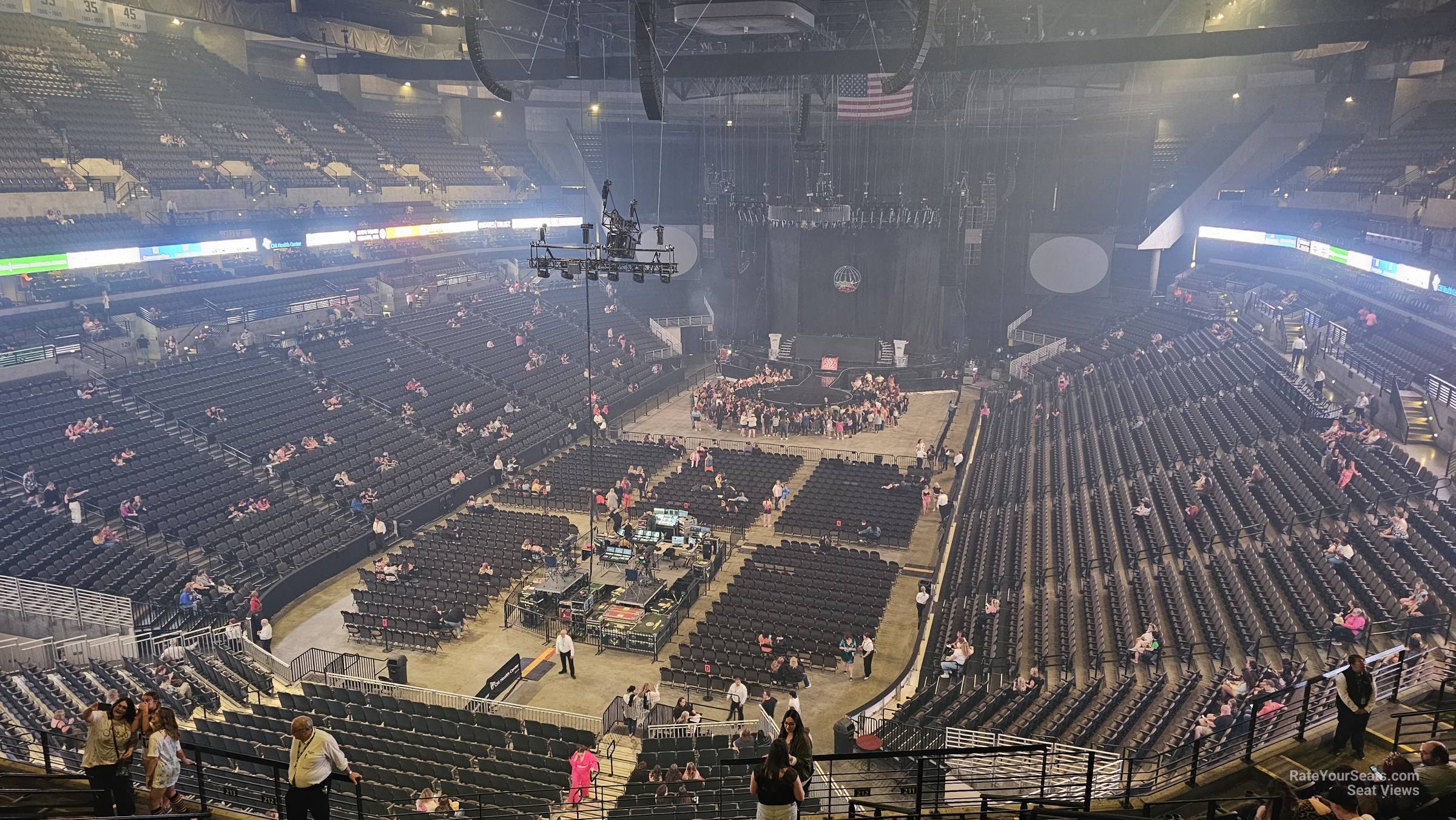 section 212, row n seat view  for concert - chi health center omaha
