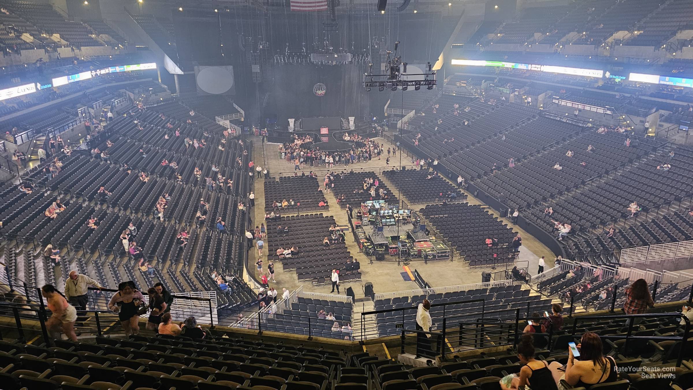 section 214, row n seat view  for concert - chi health center omaha