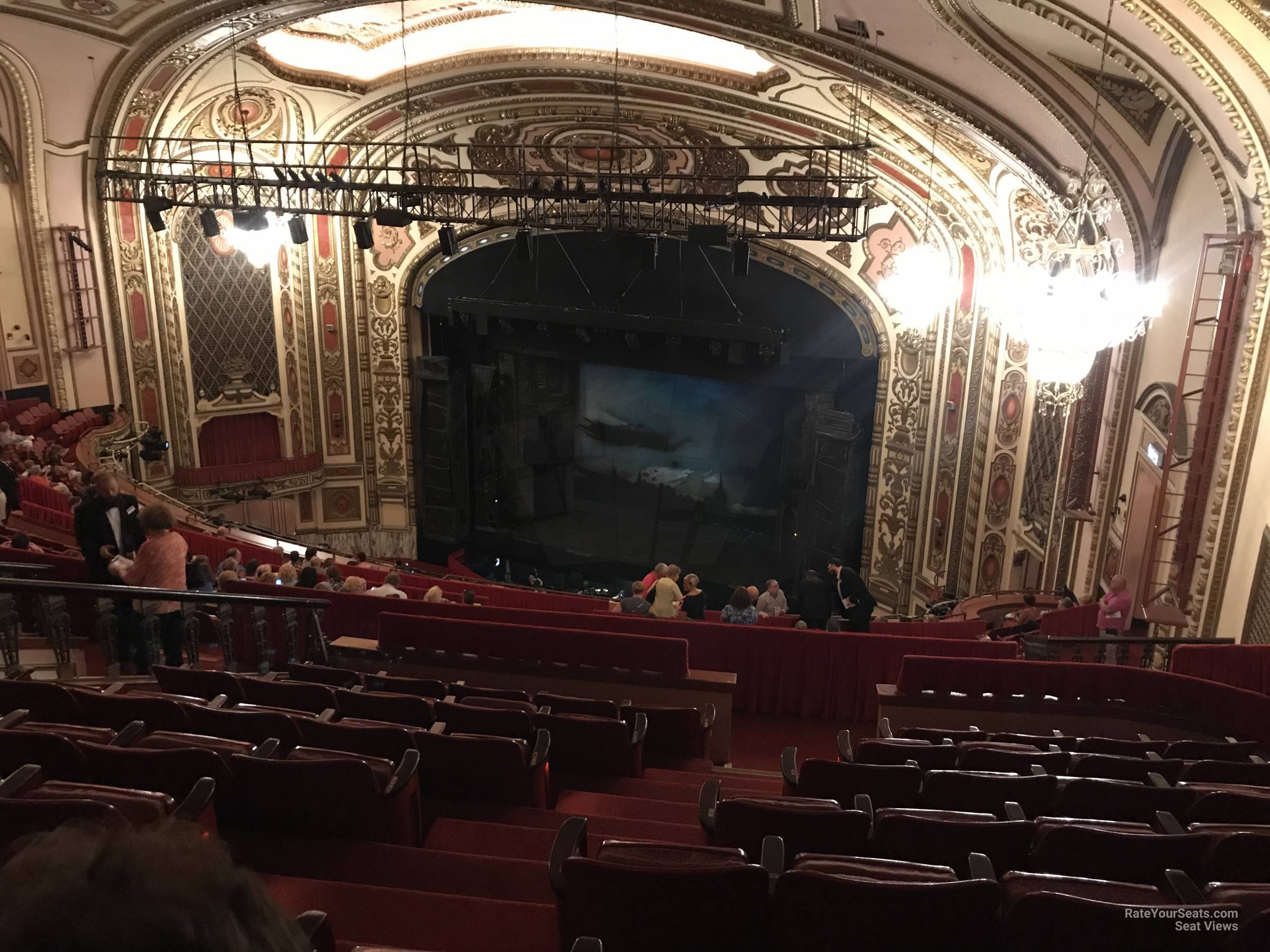 balcony far right, row s seat view  - cadillac palace theatre