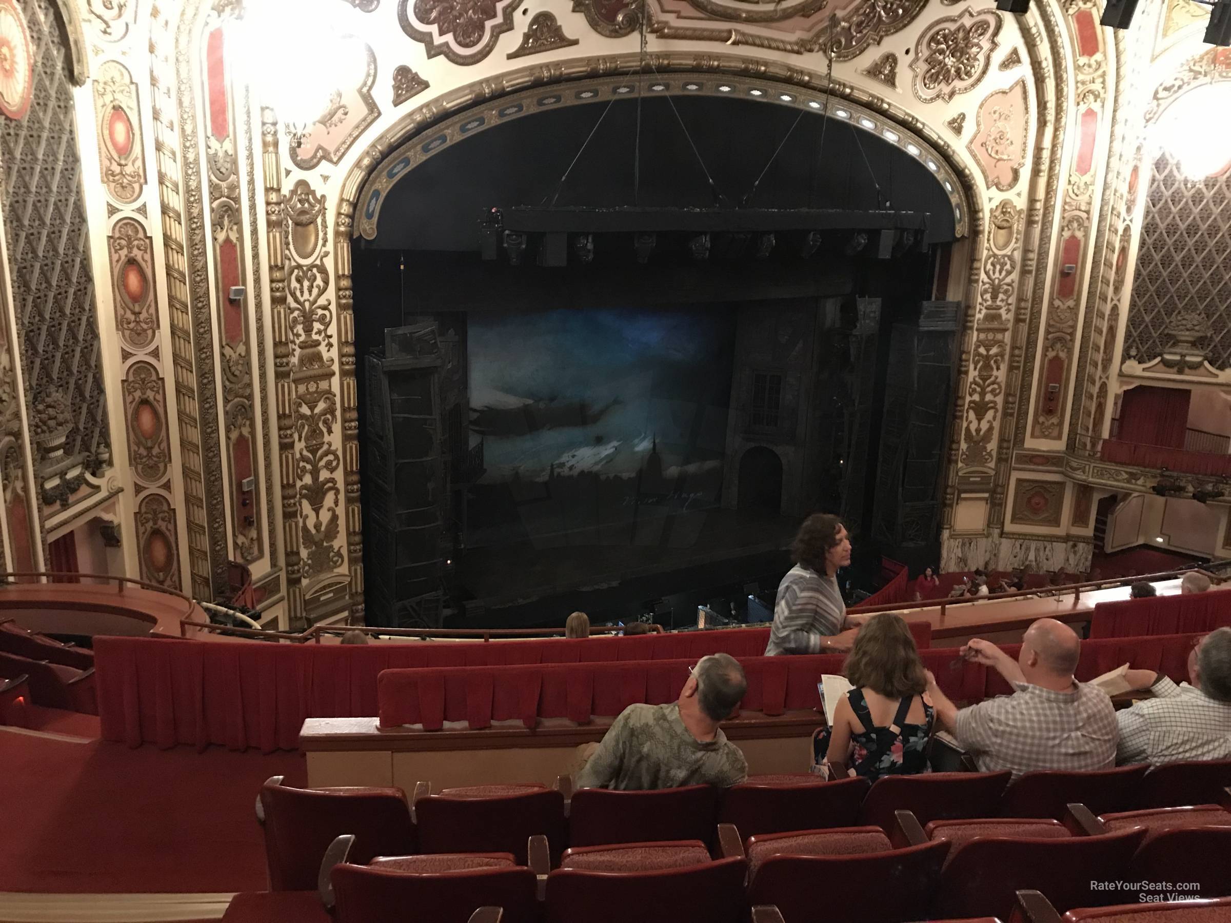 balcony left, row h seat view  - cadillac palace theatre