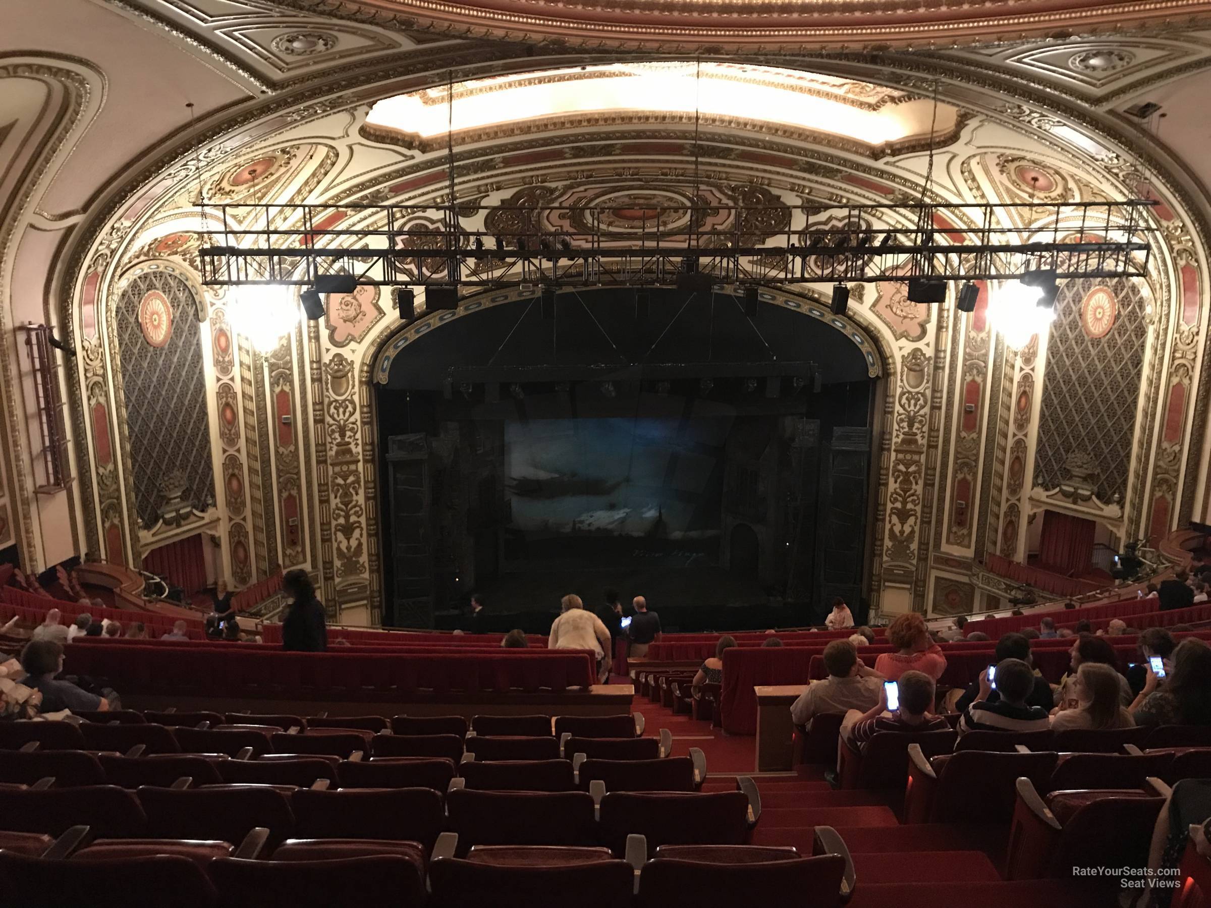 balcony left center, row s seat view  - cadillac palace theatre