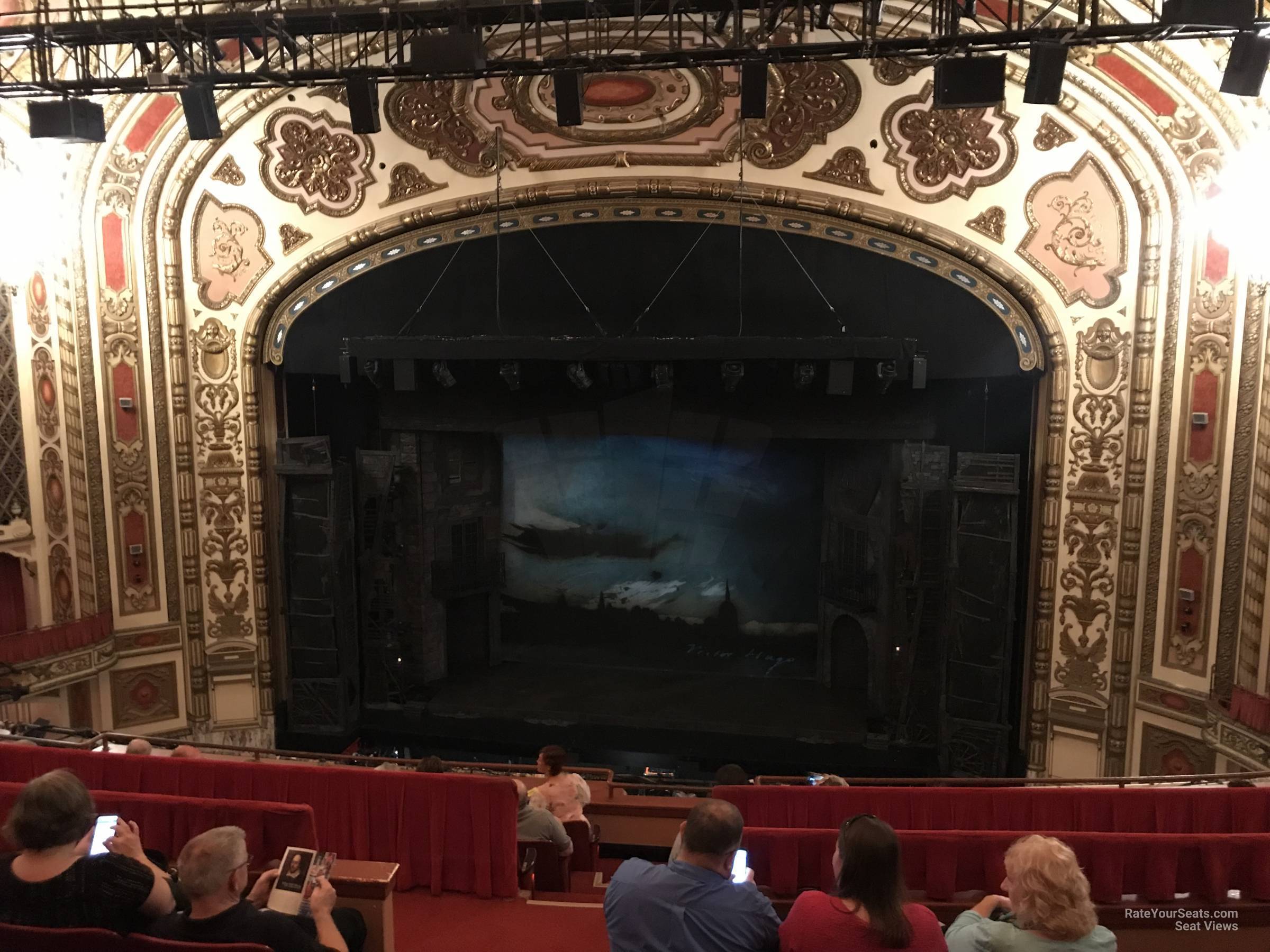 balcony right center, row h seat view - cadillac palace theatre