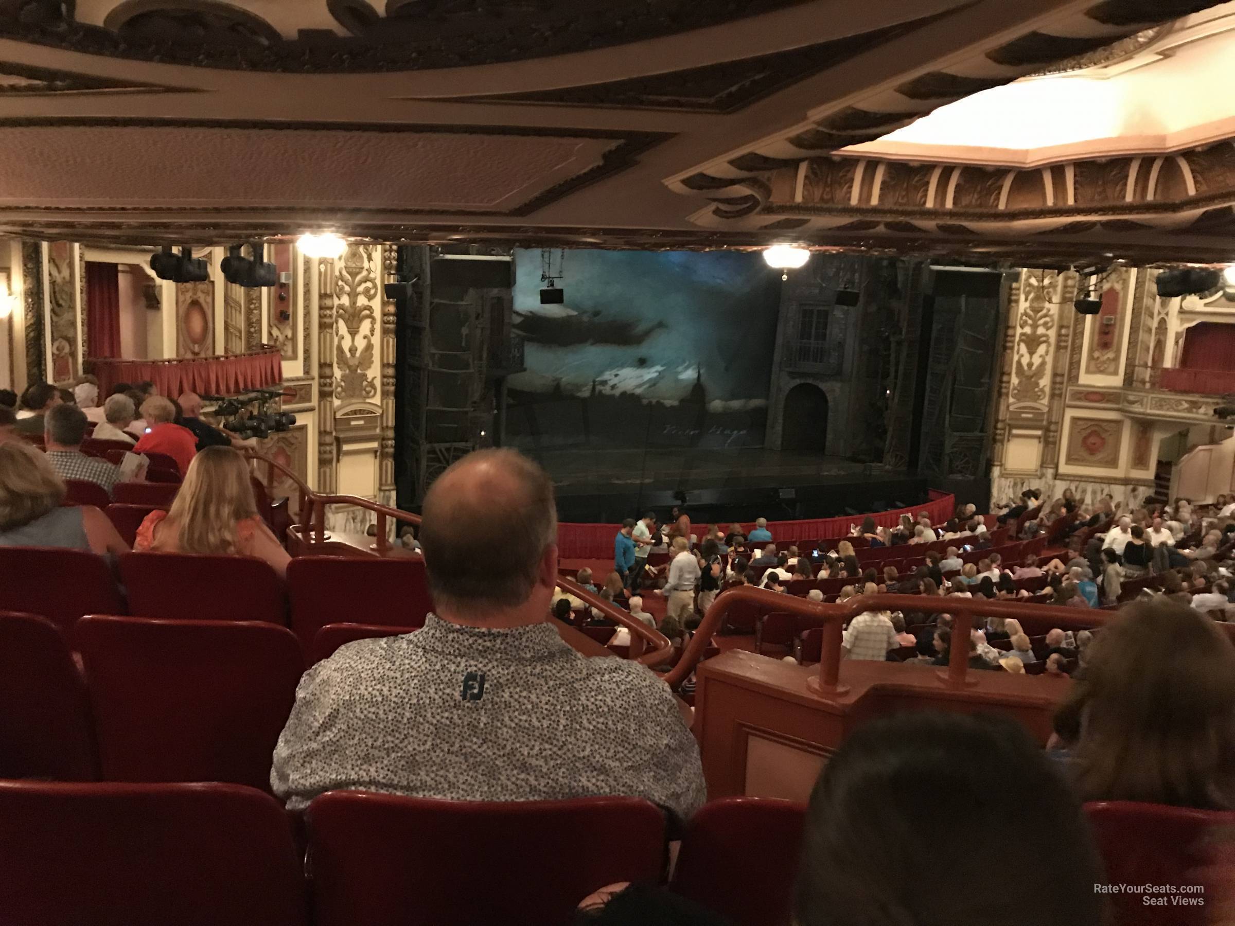 dress circle left, row nn seat view  - cadillac palace theatre