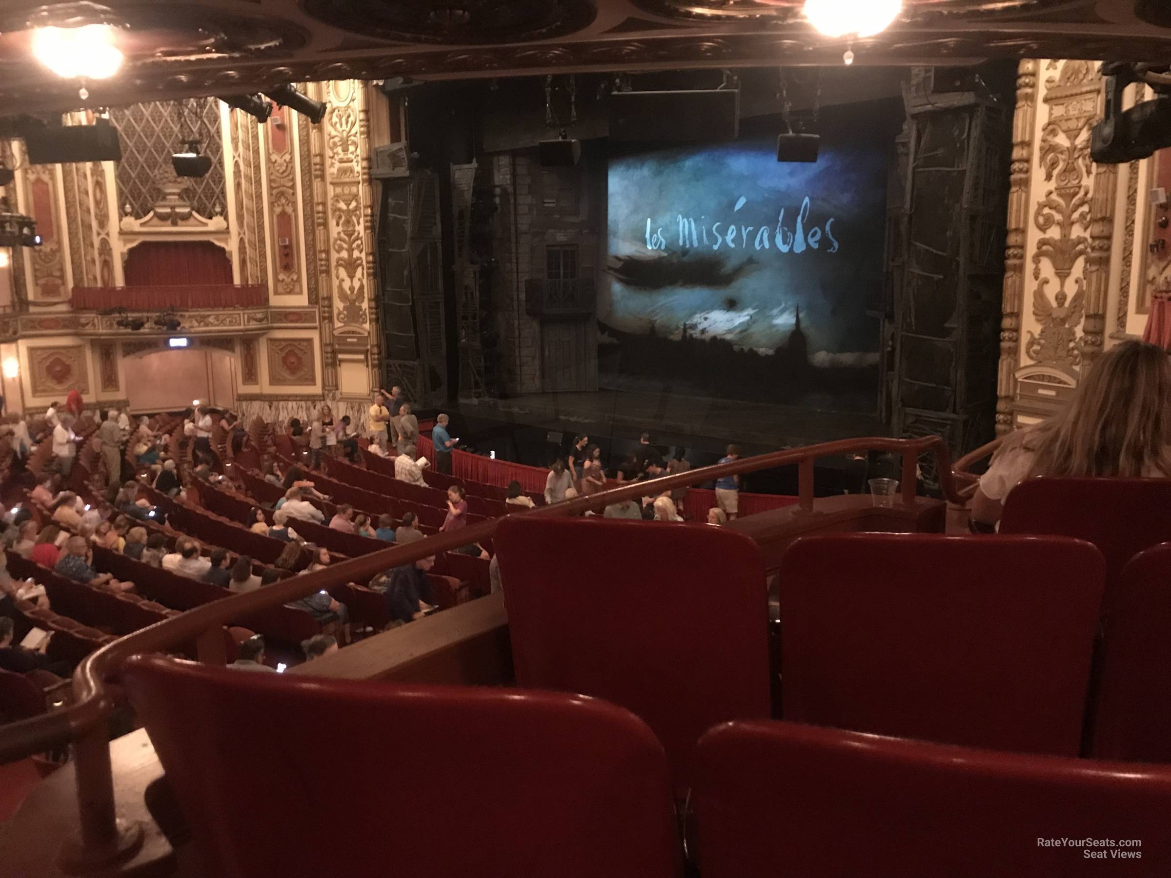 dress circle right, row hh seat view  - cadillac palace theatre