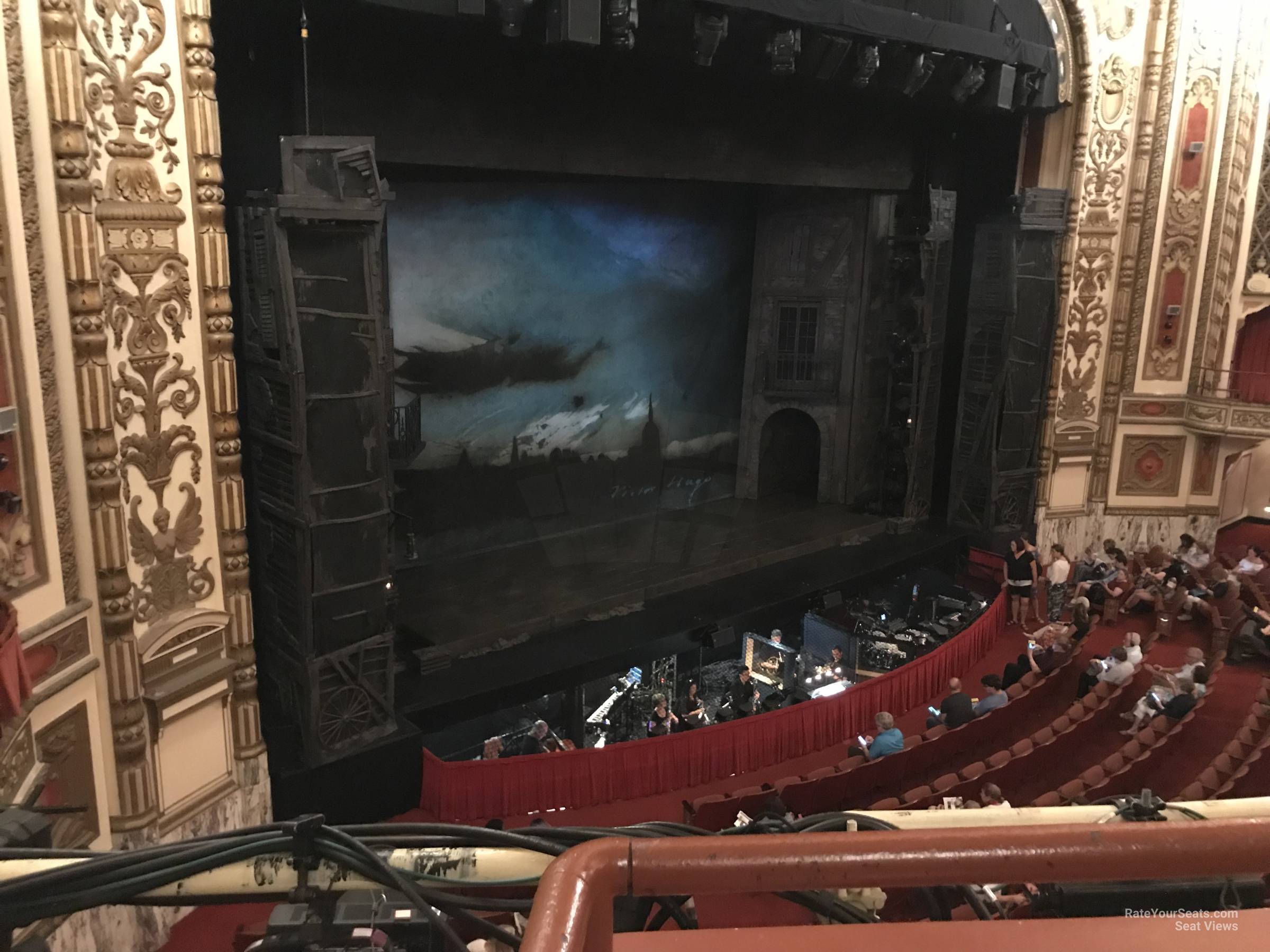 loge left seat view  - cadillac palace theatre