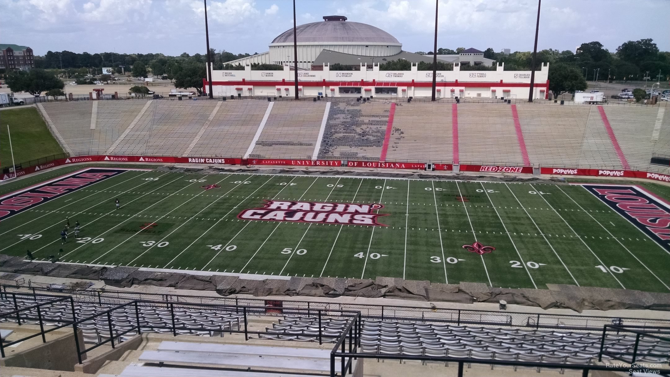 section cc, row 20 seat view  - cajun field