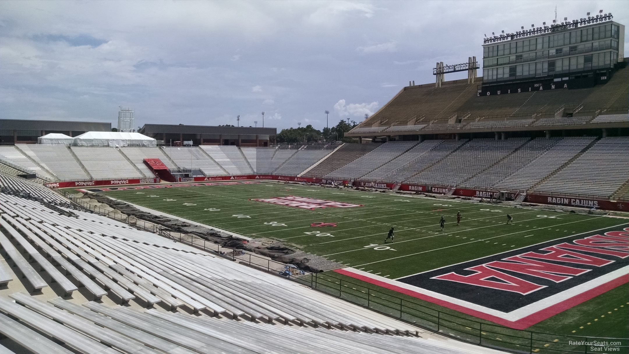 section m, row 30 seat view  - cajun field