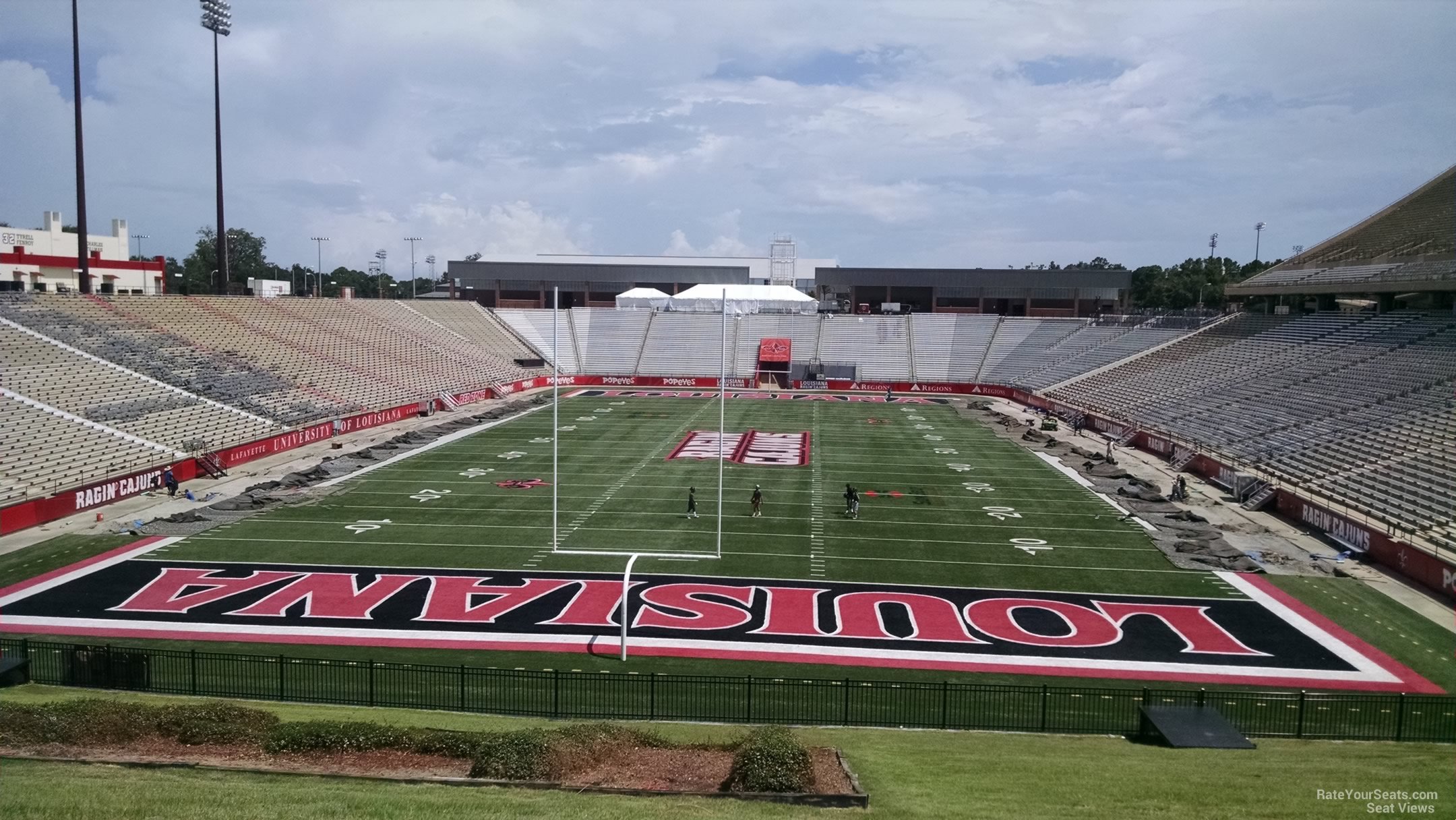 north hill seat view  - cajun field