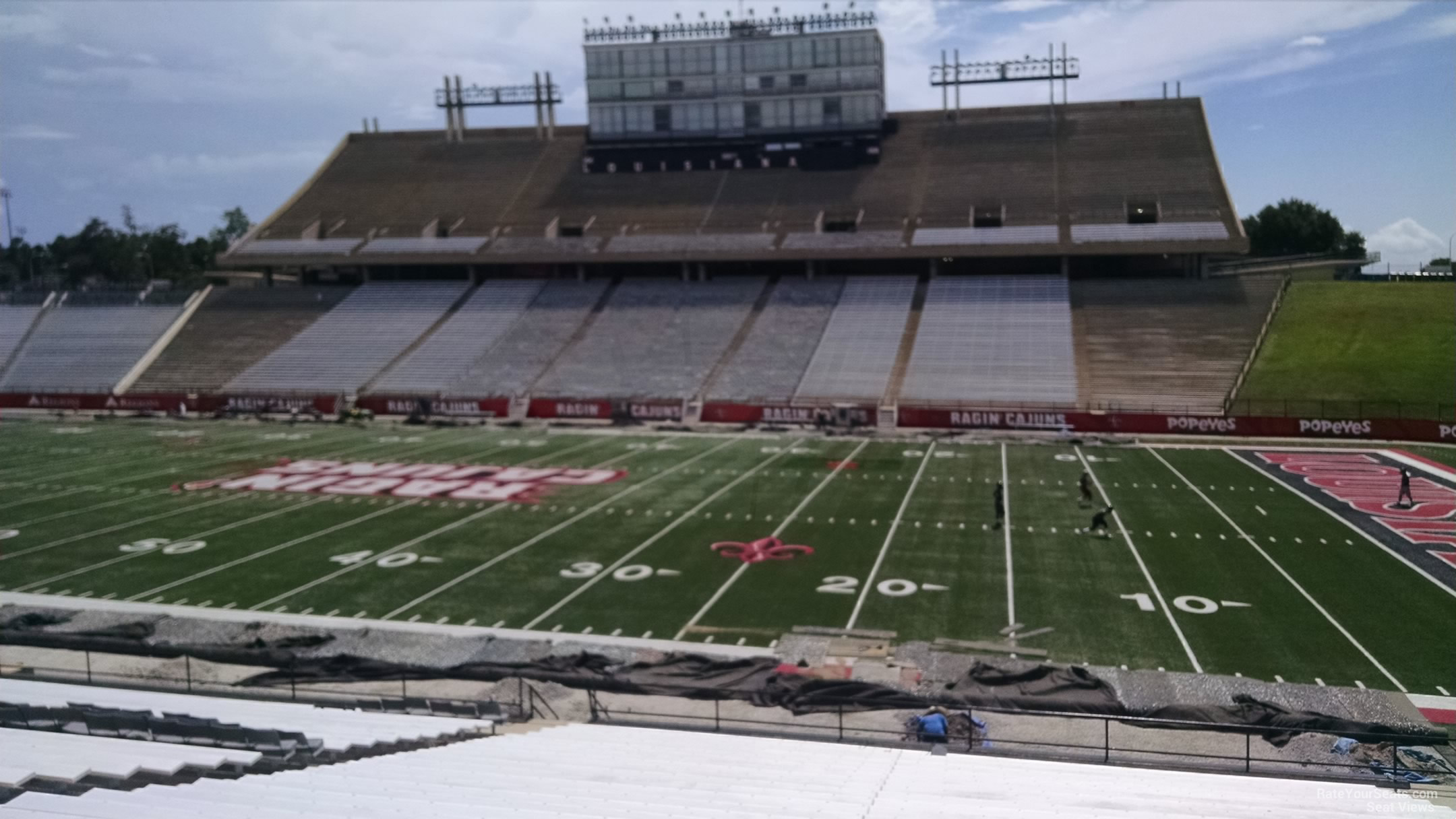 section o, row 30 seat view  - cajun field