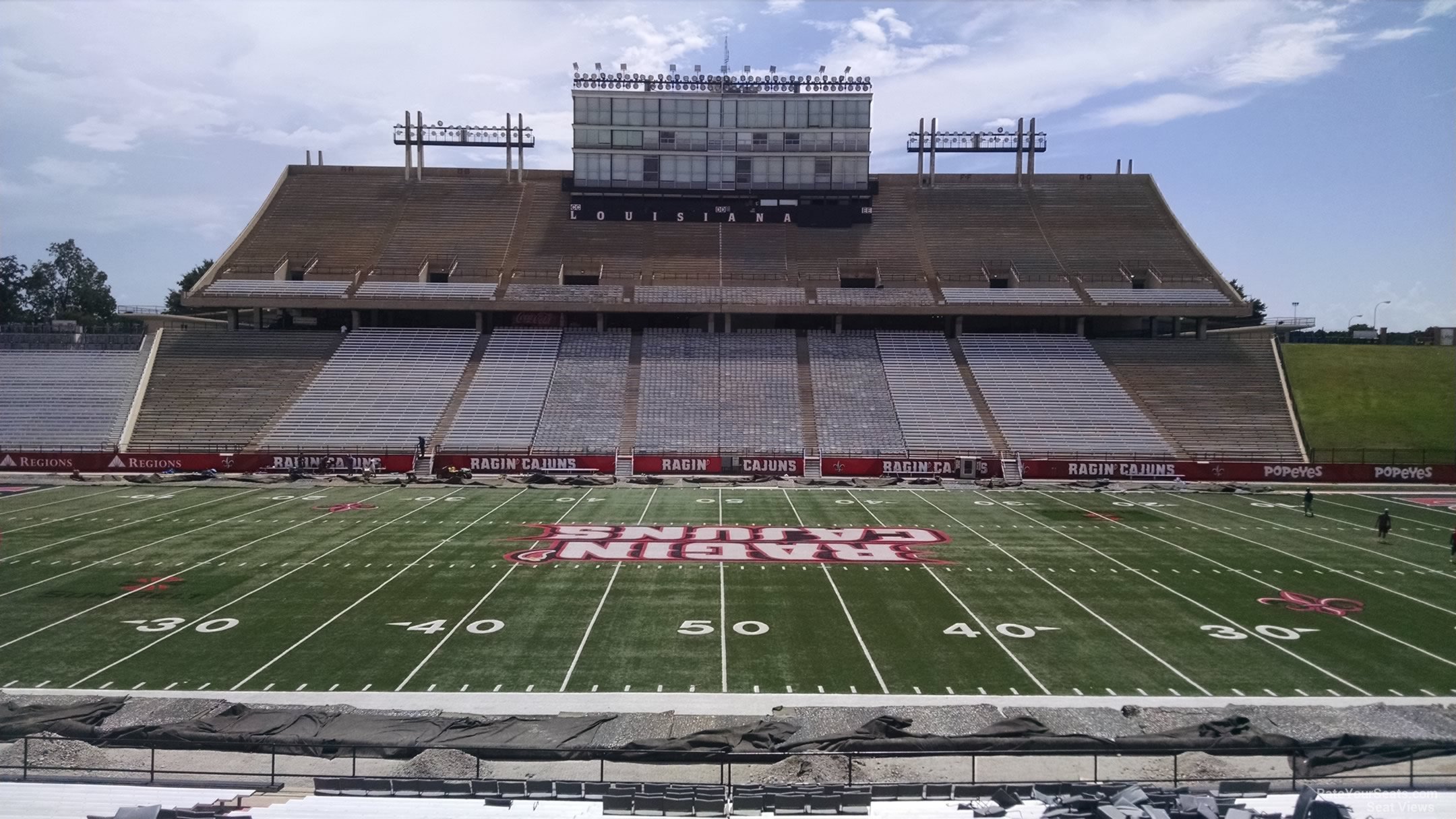 section q, row 30 seat view  - cajun field