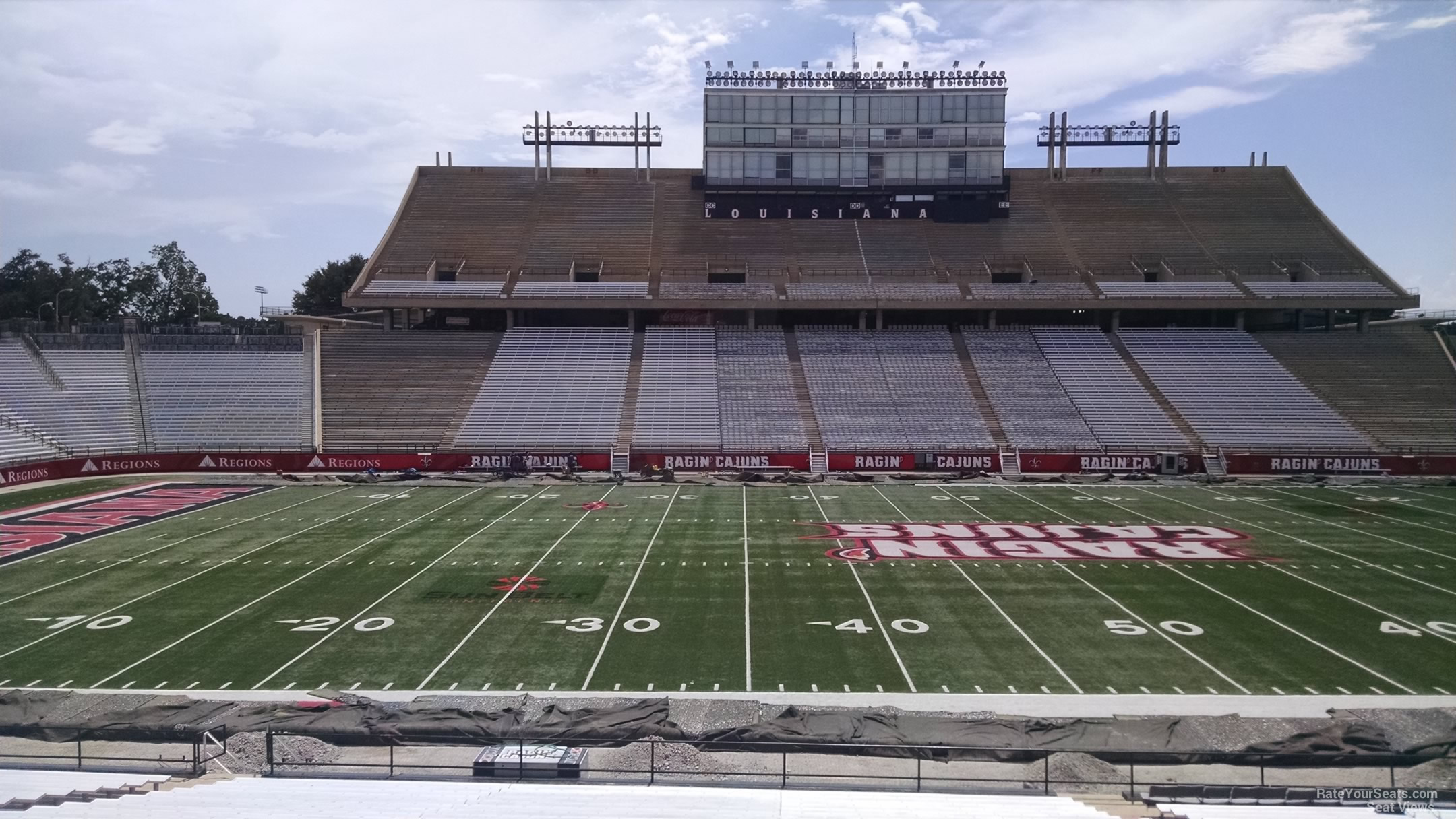 section r, row 30 seat view  - cajun field