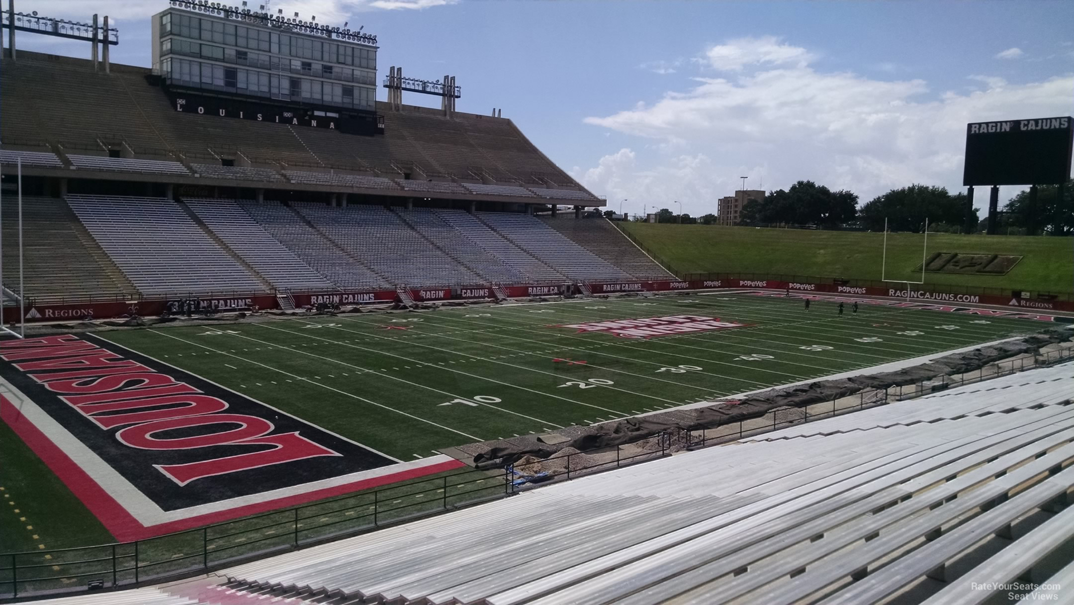 section u, row 30 seat view  - cajun field