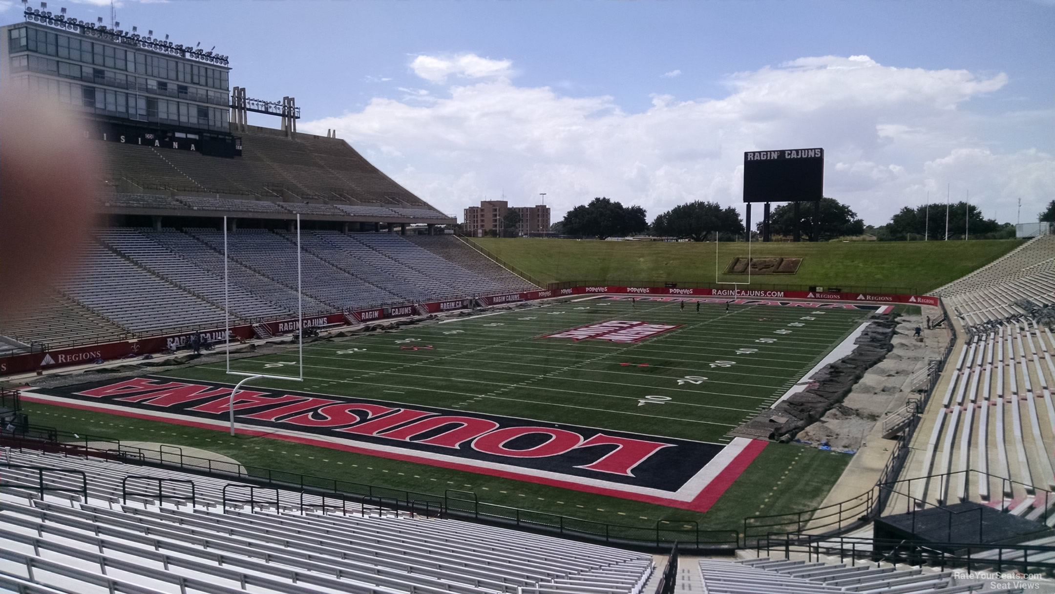 section v1, row 30 seat view  - cajun field