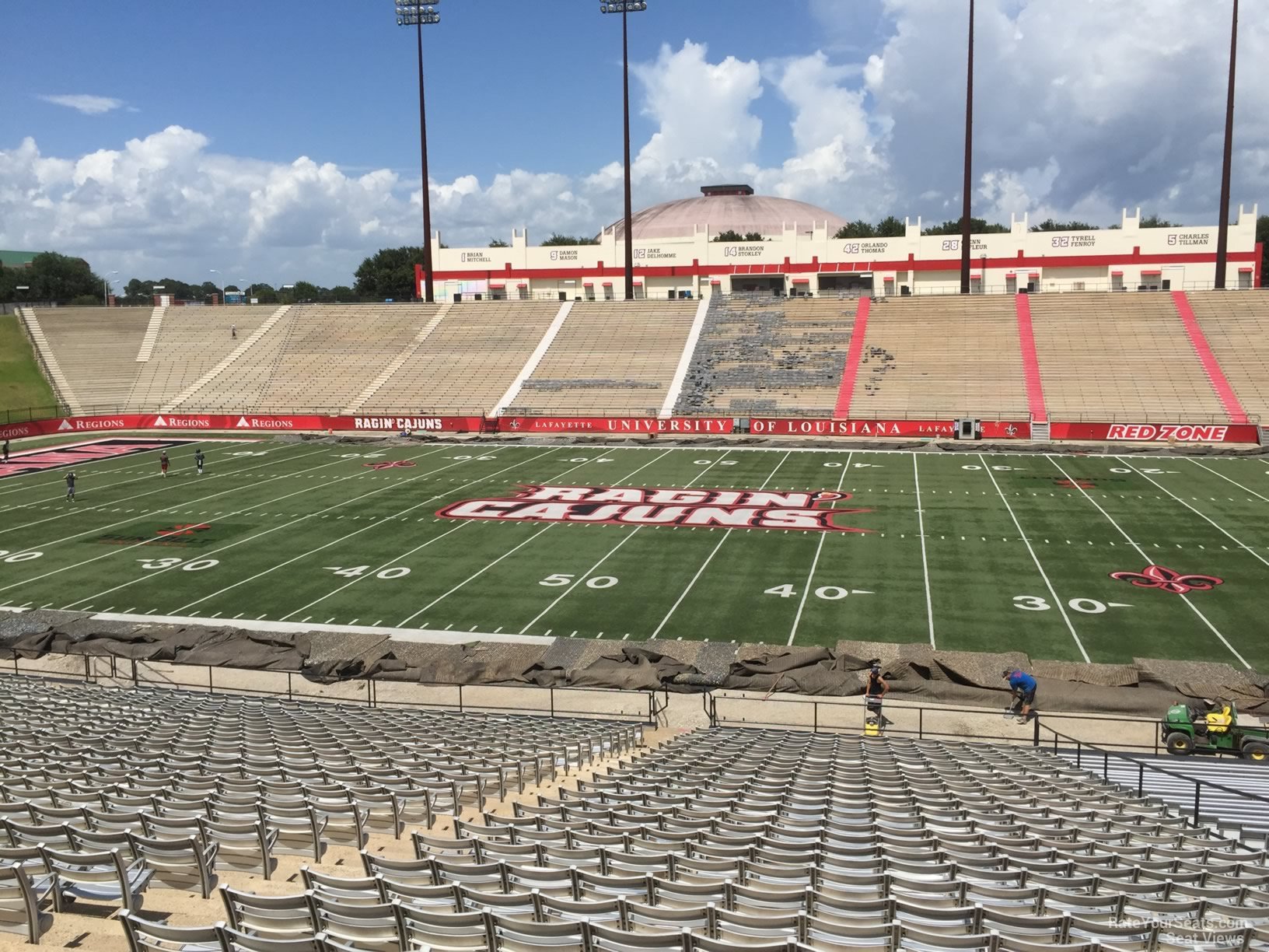 section d1, row 30 seat view  - cajun field