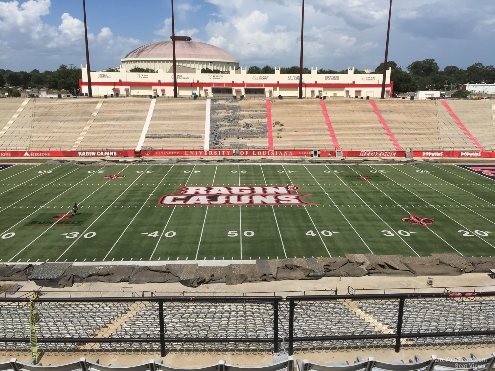 section dd, row 6 seat view  - cajun field