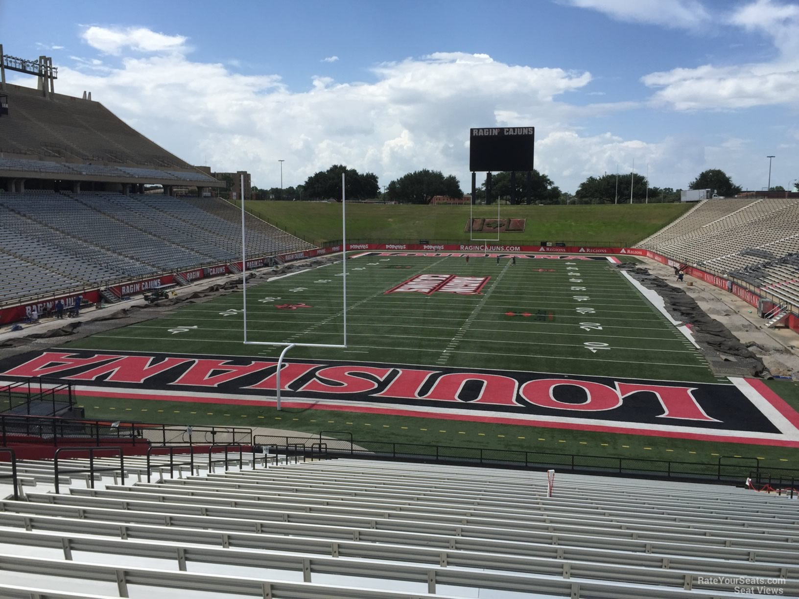 section w1, row 30 seat view  - cajun field